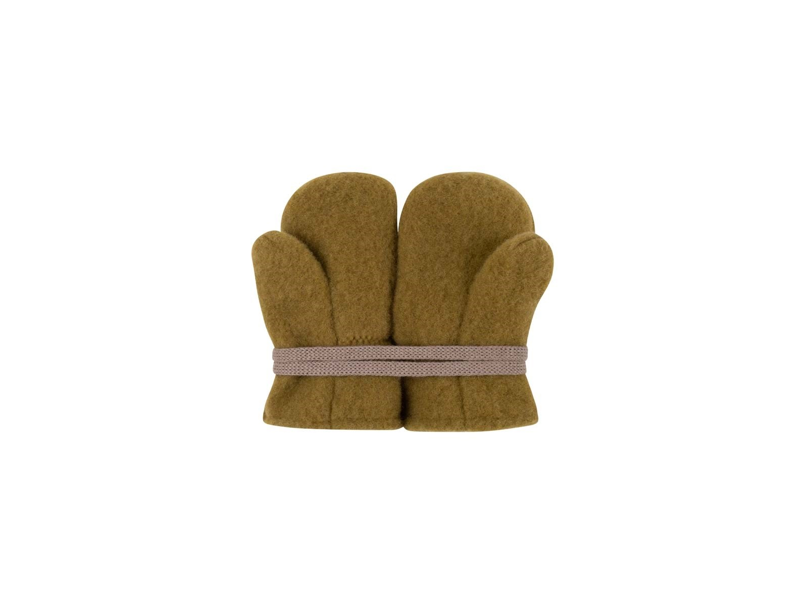 PURE PURE by Bauer Kinder Handschuhe Fäustlinge Bio-Merinowolle Fleece schilf Gr.2 (12-24 Monate)