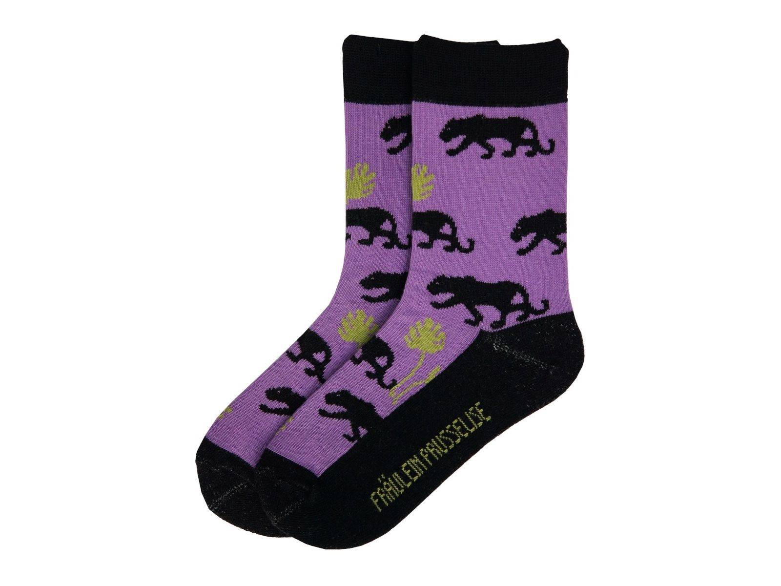 Kinder Socken Panther lila Gr.23-26