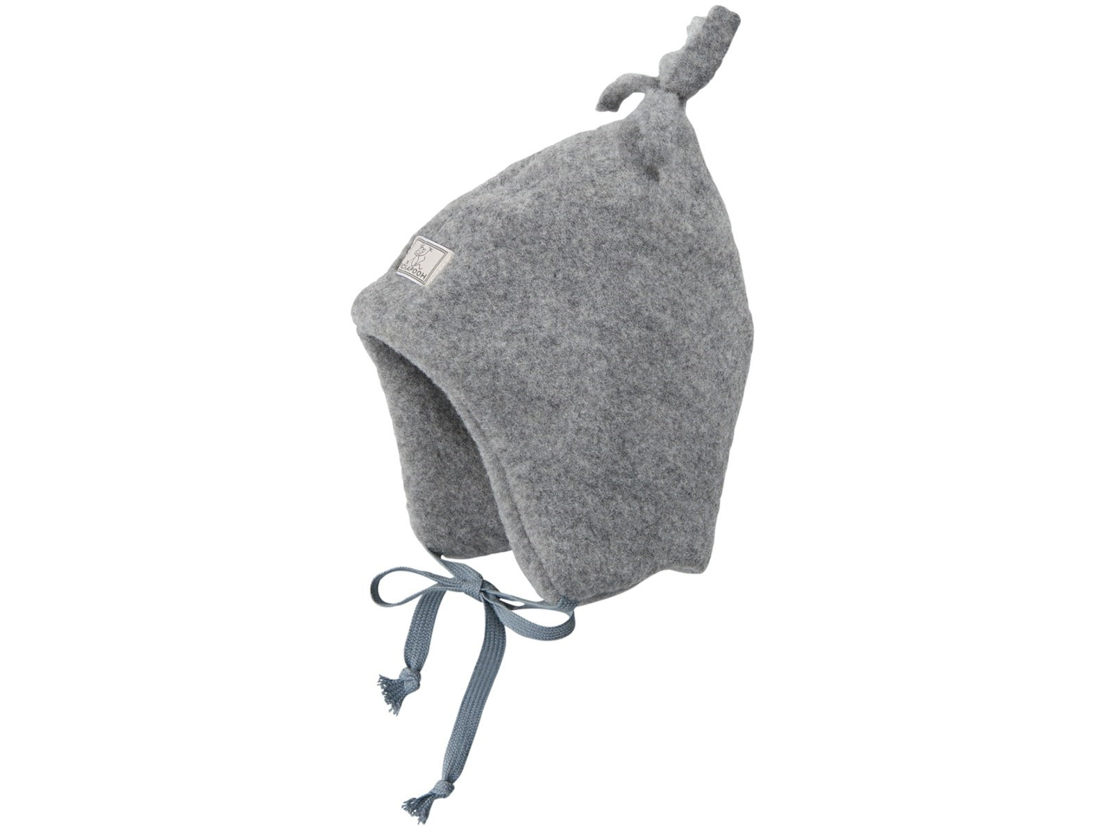 Pickapooh Baby und Kinder Mütze Bio-Schurwolle Fleece grau Gr.52