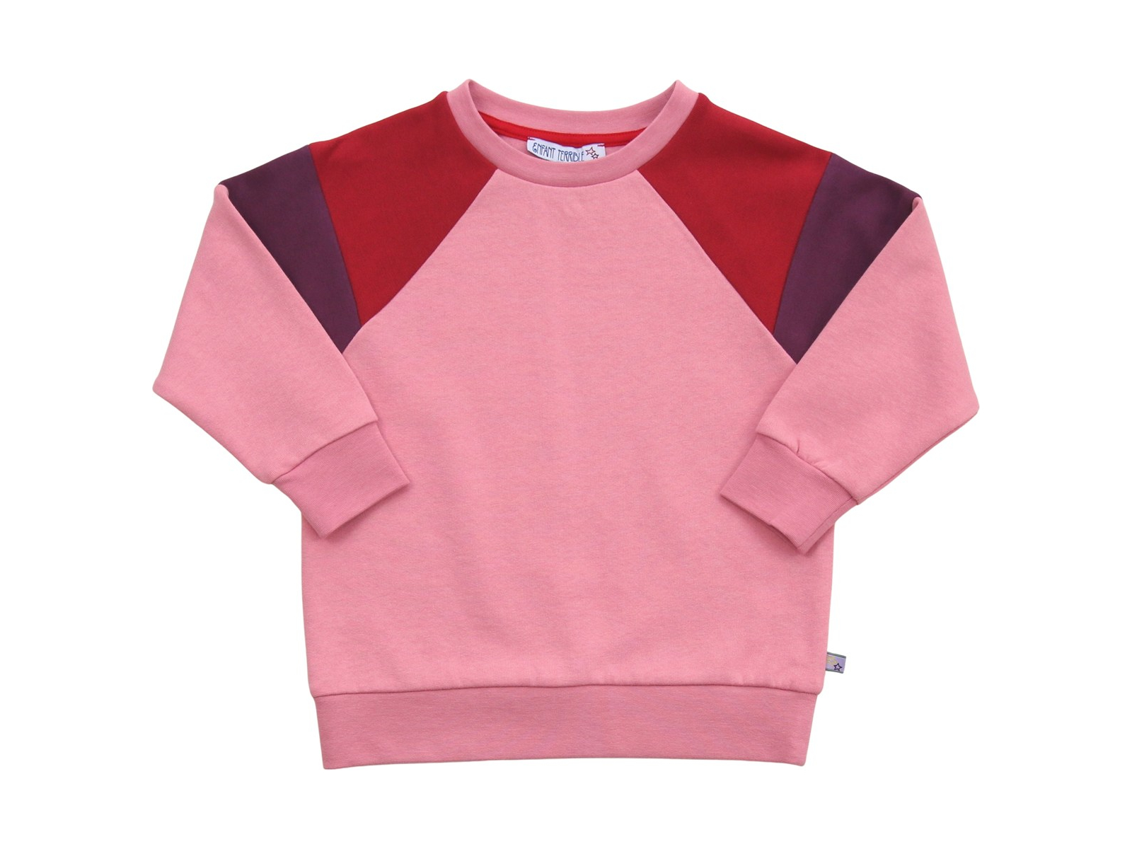 Sweatshirt Colourblocking candy pink-burnt red 86/92