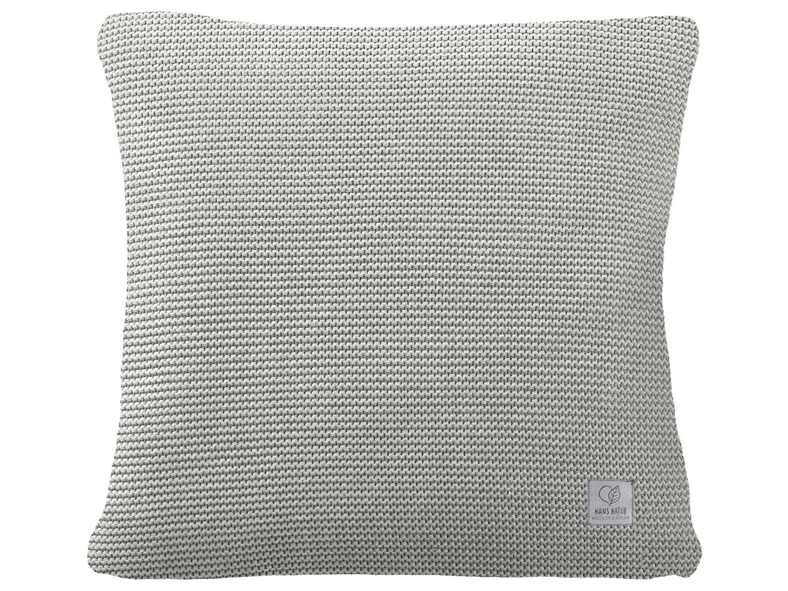 Kissenbezug 50x50 cm Bio Baumwolle vanilla-grey-melange Mit Reißverschluss