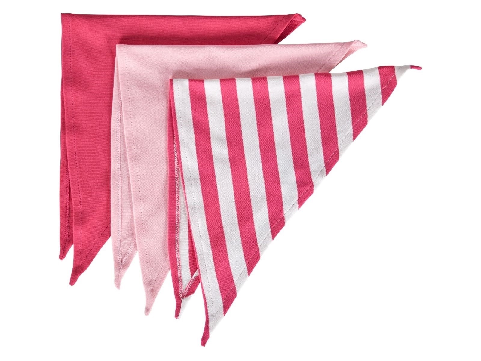 Baby und Kinder Dreieckstuch Bio-Baumwolle 3er Set rosa pink Maße 60 x 30 cm