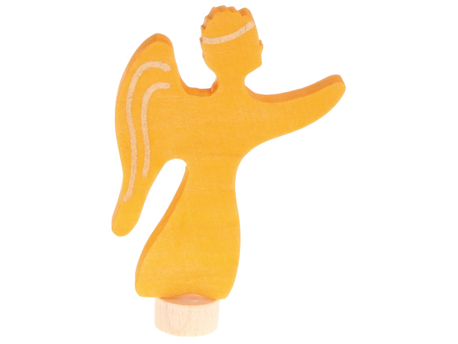 Grimms Engel Steckfigur aus Lindenholz, bunt lasiert Höhe 8,5 cm