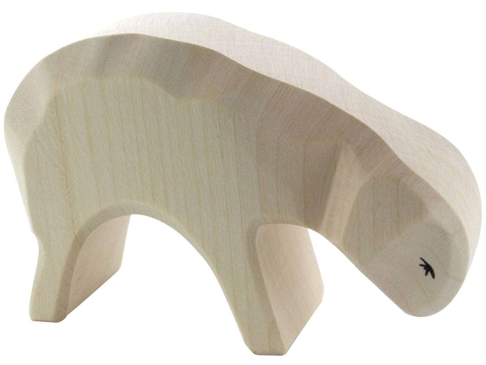 Ostheimer Schaf (fressend) 5,8 cm Laubholz, handgeschnitzt und lasiert