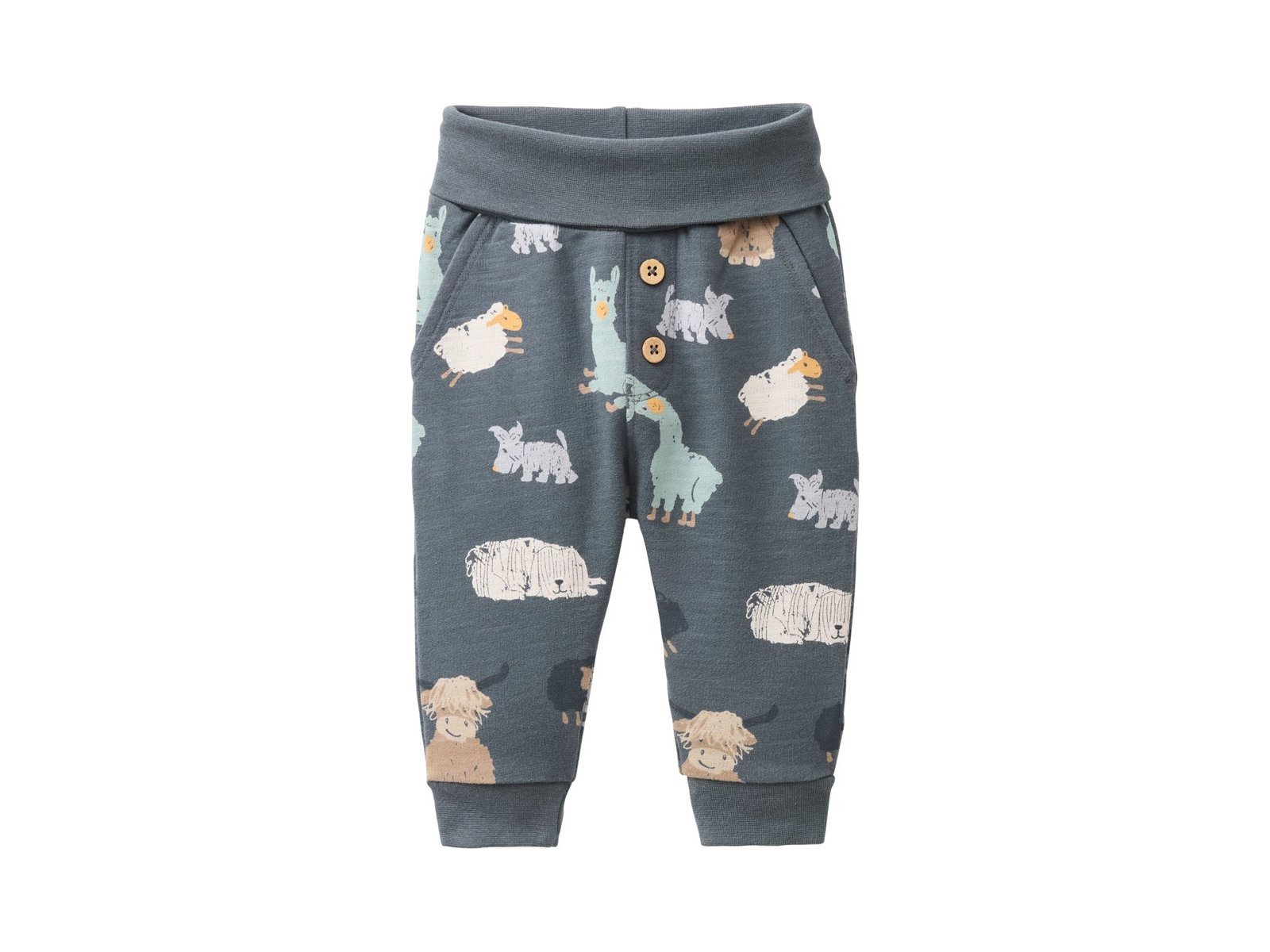People Wear Organic Sweat-Hose Fellfreunde schieferblau 62/68