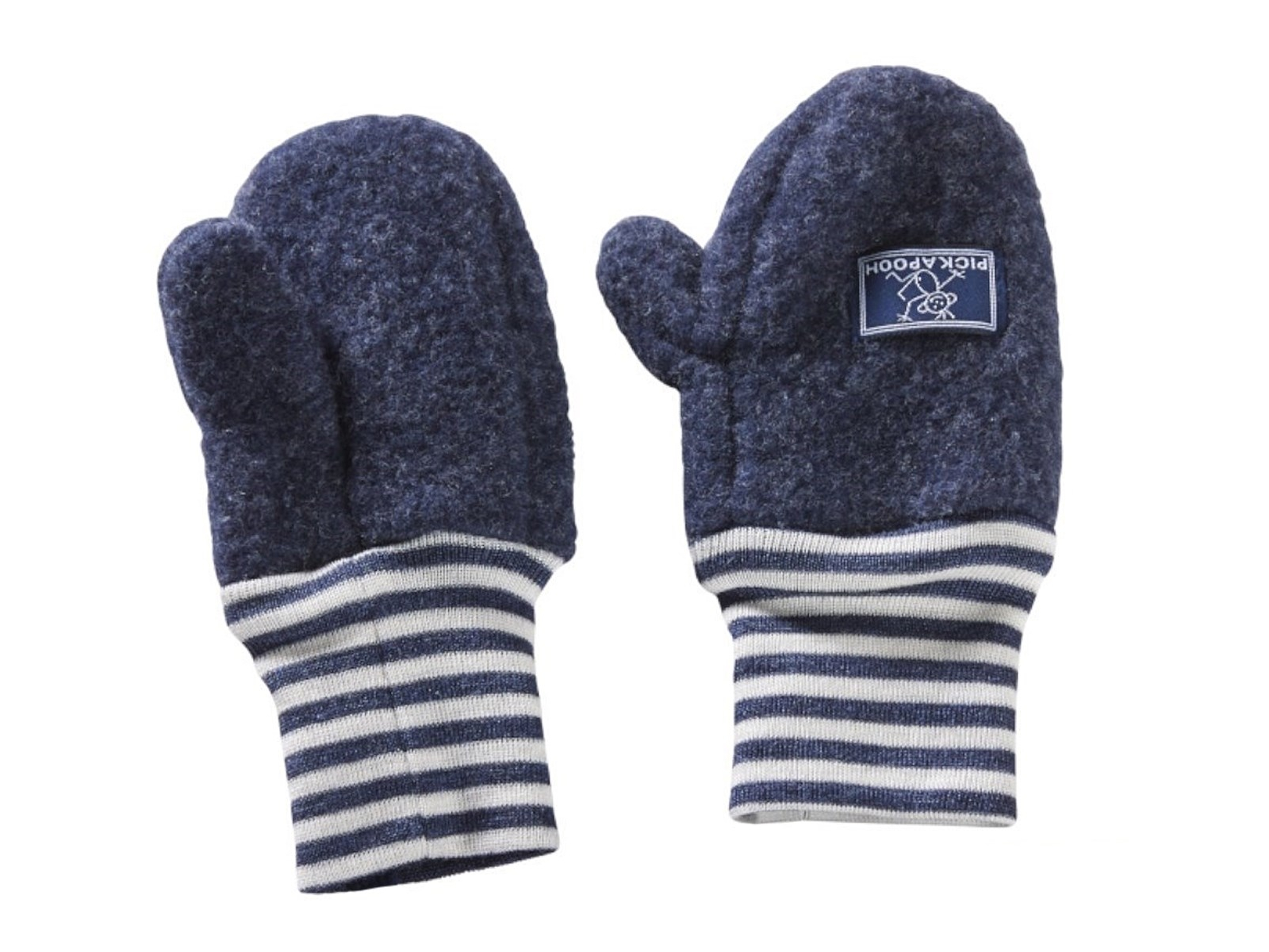 Pickapooh Kinder Fäustlinge Bio-Merinowolle Fleece marine Gr.3 (2 bis 4 Jahre)