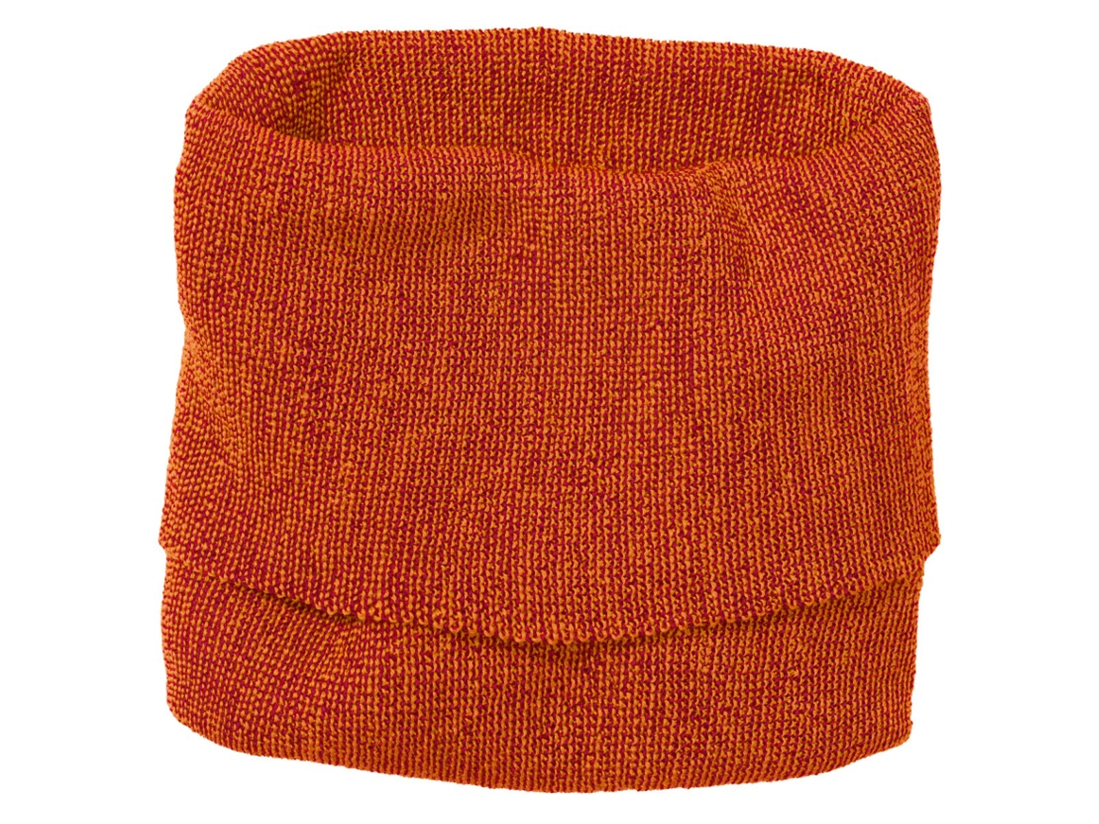 Disana Kinder Schlauchschal Bio-Merinowolle melange-orange-bordeaux Gr. 2