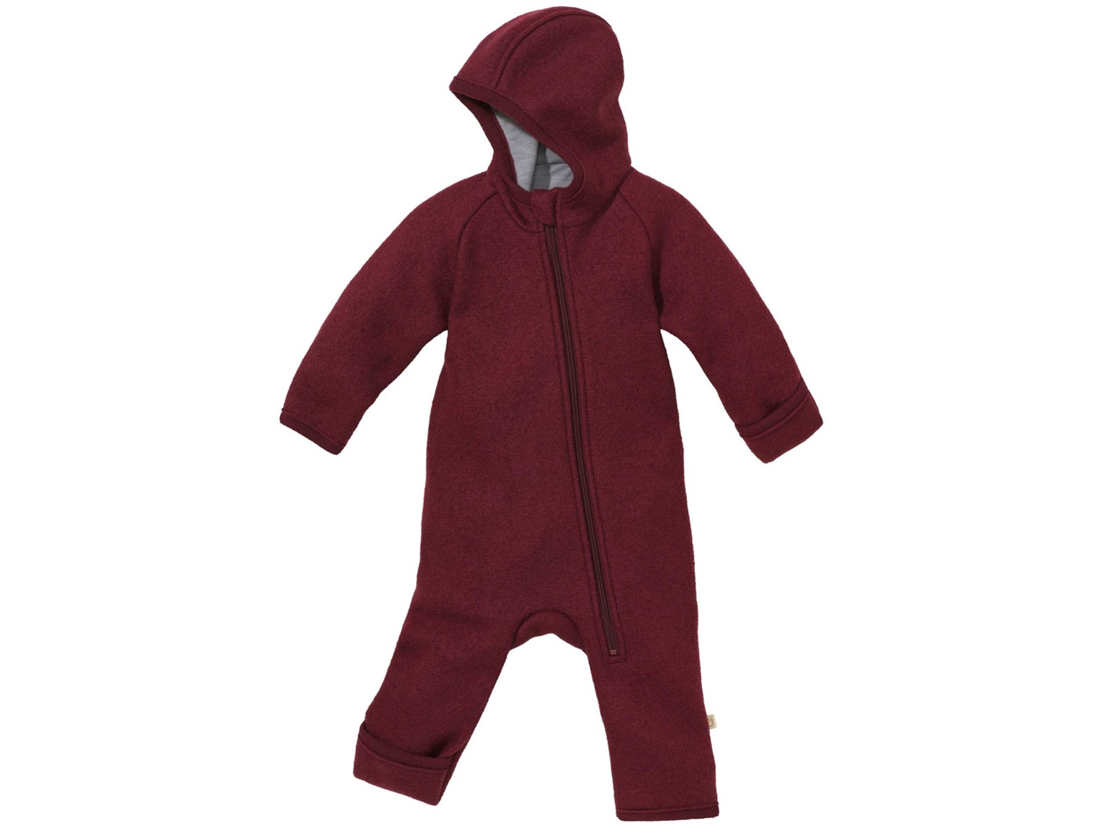 Disana Baby Walk-Overall mit Zipper Bio-Merinowolle cassis Gr.62/68
