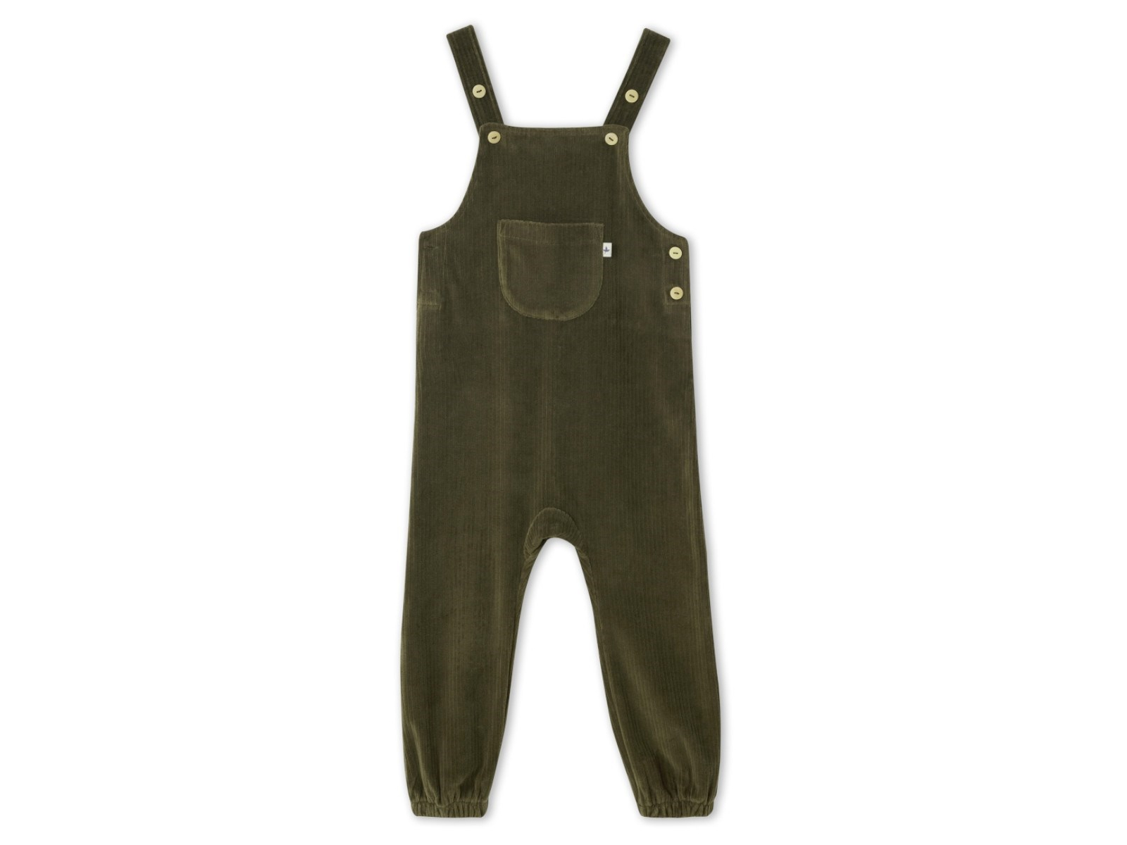Baby und Kinder Latzhose Cord Bio Baumwolle oliv Gr.116