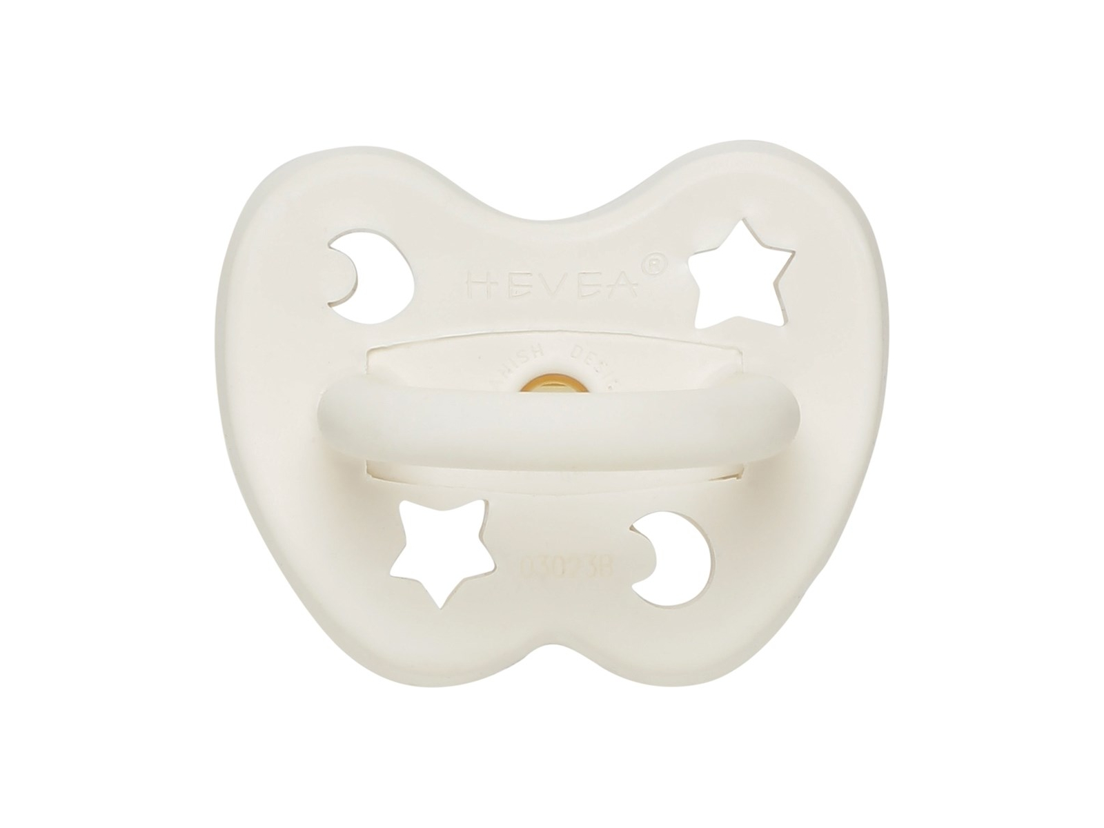 Schnuller Milky White symmetrisch Stern & Mond 0-3 Monate, Naturkautschuk