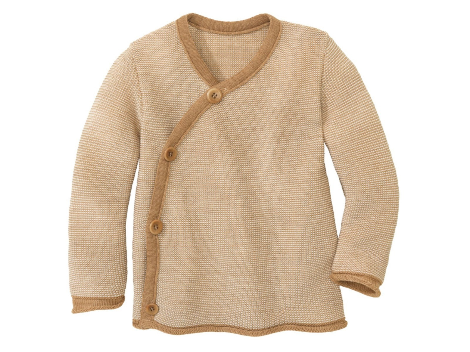 Disana Baby Jacke Bio-Merinowolle melange-karamell-natur Gr.86-92
