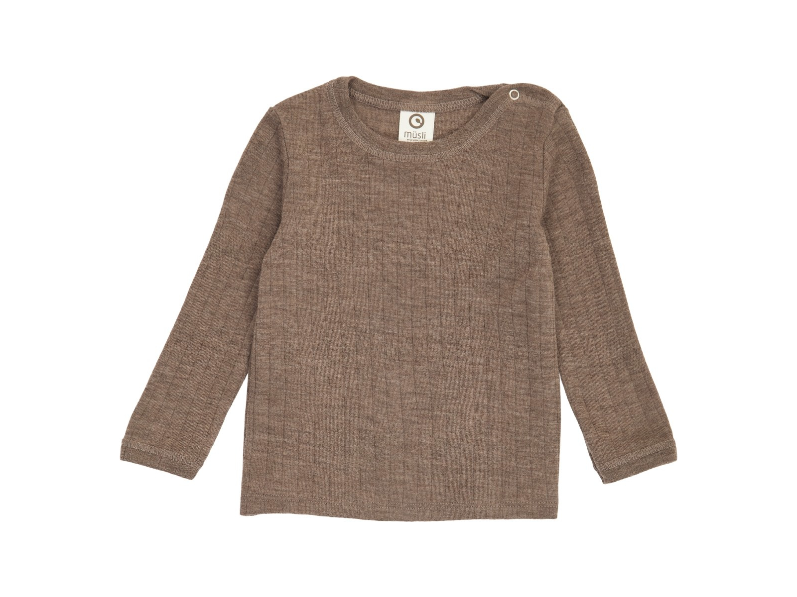 Baby Langarmshirt SW rip Walnut melange 80