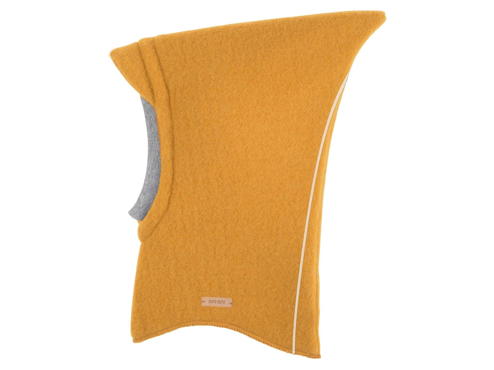 PURE PURE by Bauer Baby und Kinder Fleece Schlupfmütze, Reflektor, Bio-Merinowolle honig Gr. 53/55