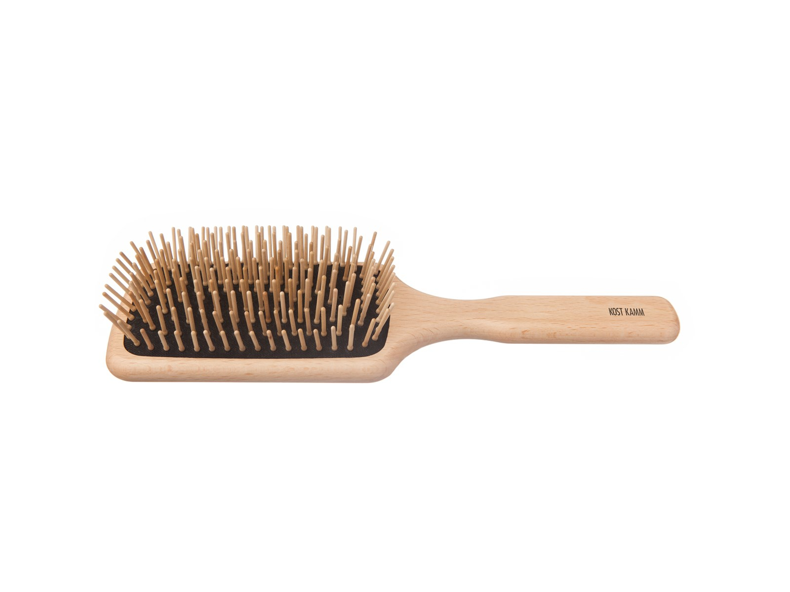 Kost Kamm Holzstiftbürste, Paddle-Brush Buche, gerade Holznoppen, 11-reihig, 25,5cm