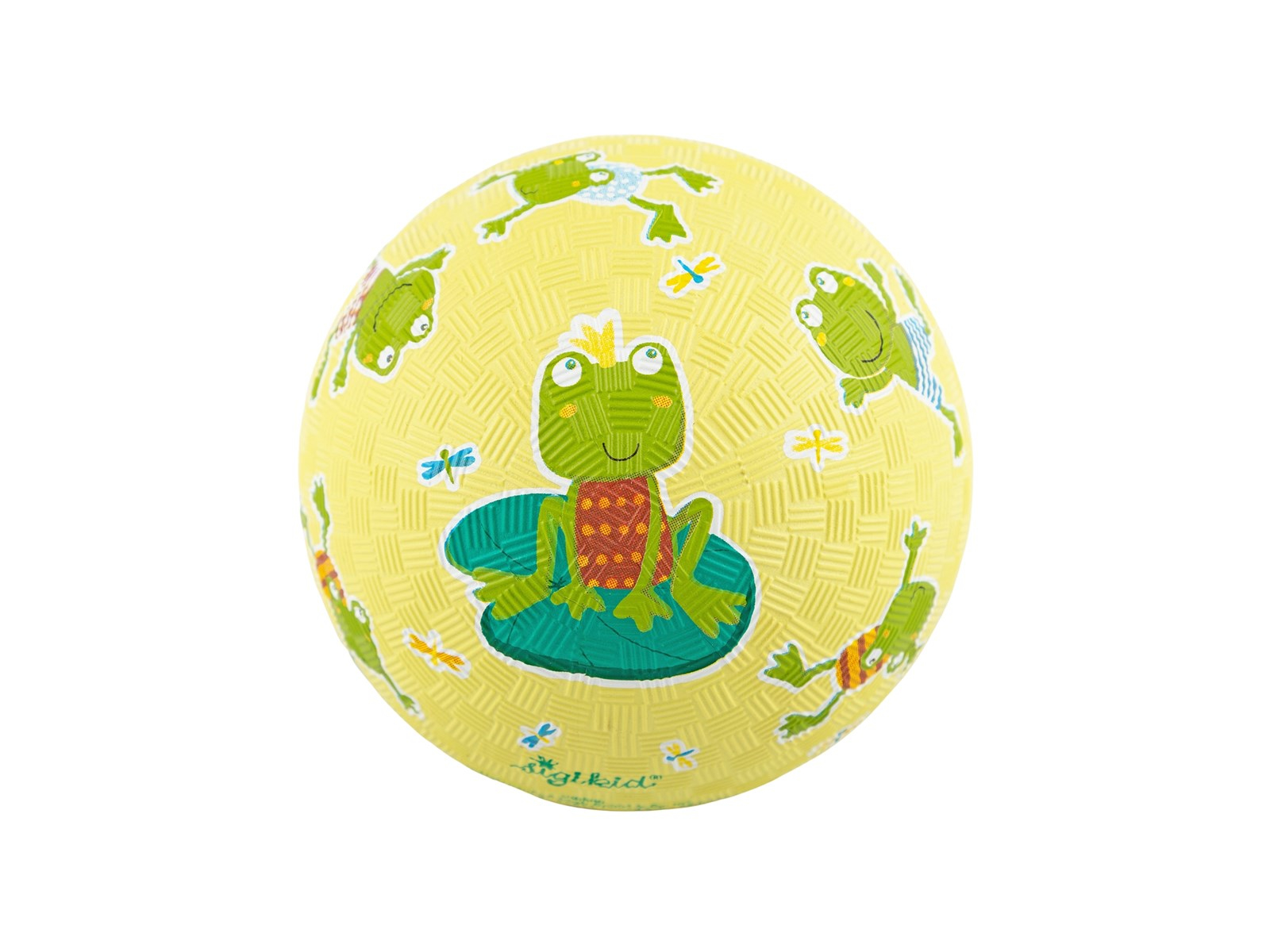 sigikid Kinderball Mini Naturkautschuk Frosch gelb Durchmesser 12 cm