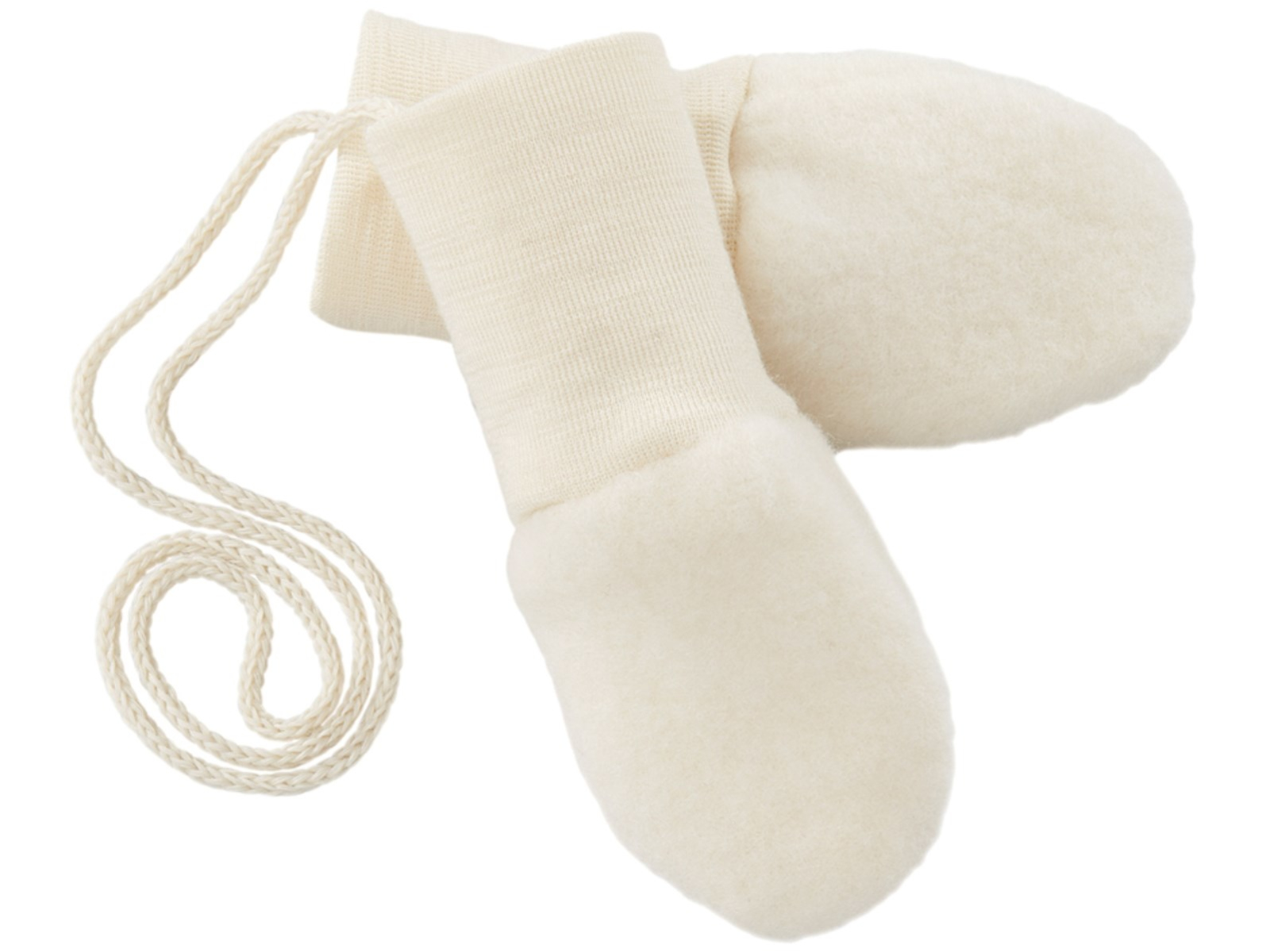 Engel Natur Babyhandschuhe Bio-Merinowolle Fleece natur Gr. 1