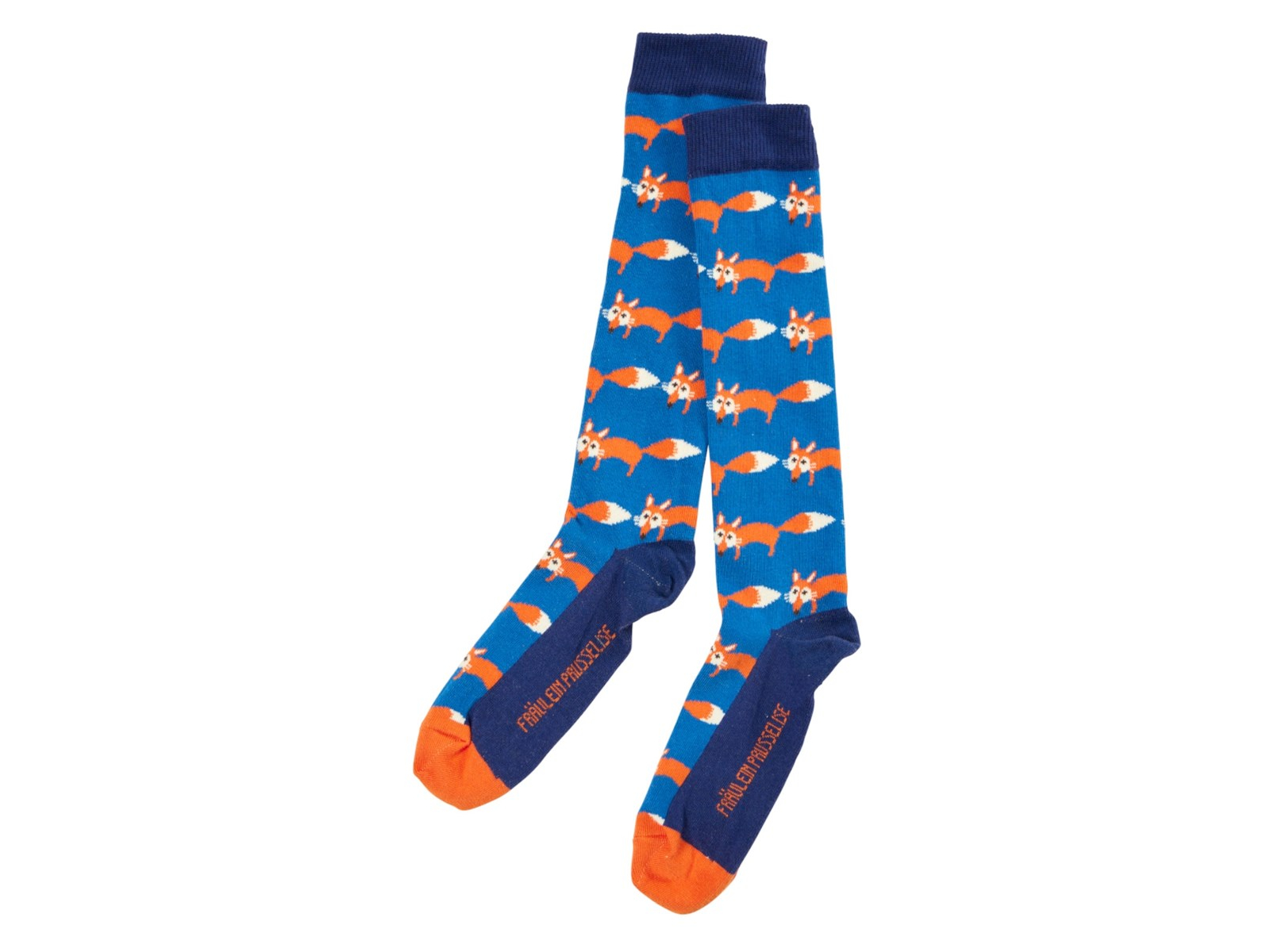 Kinder Kniestrümpfe Füchse blau Gr.23-26