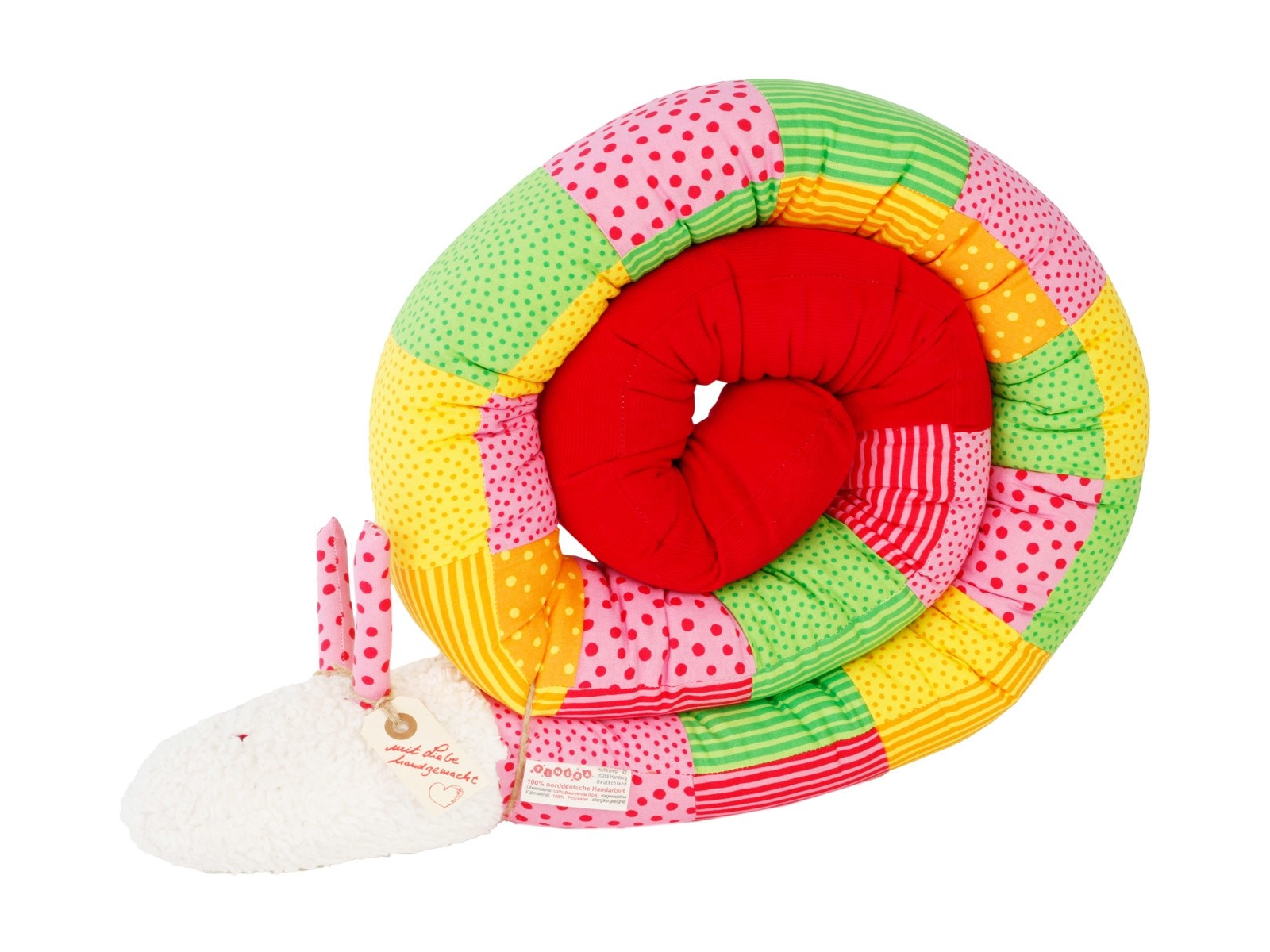 Puckschnecke Patchwork rosa-bunt Länge 200 cm