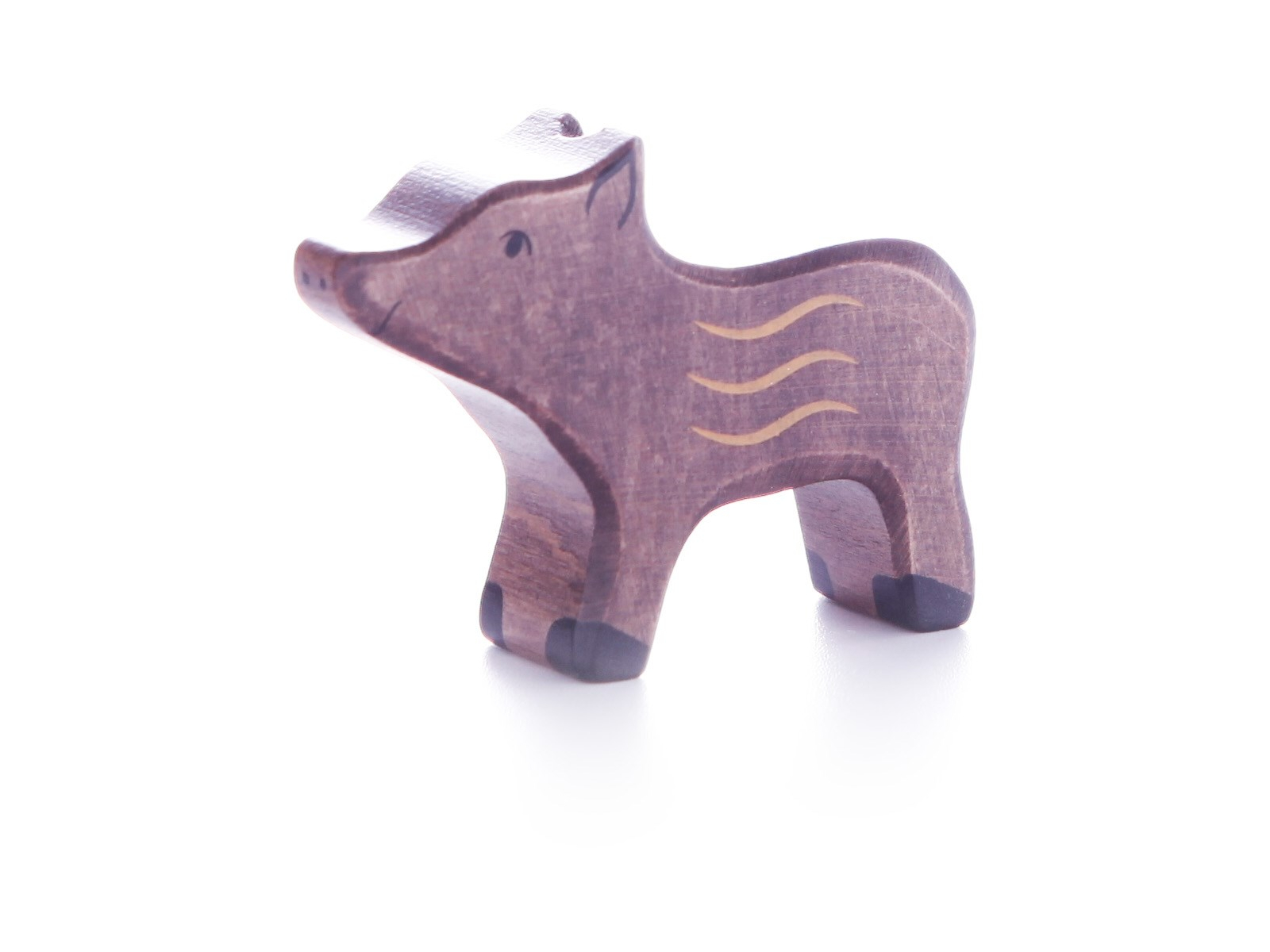 Holztiger Holzfigur "Frischling" Wald und Wiese Maße 7,5 x 1,9 x 4,5 cm
