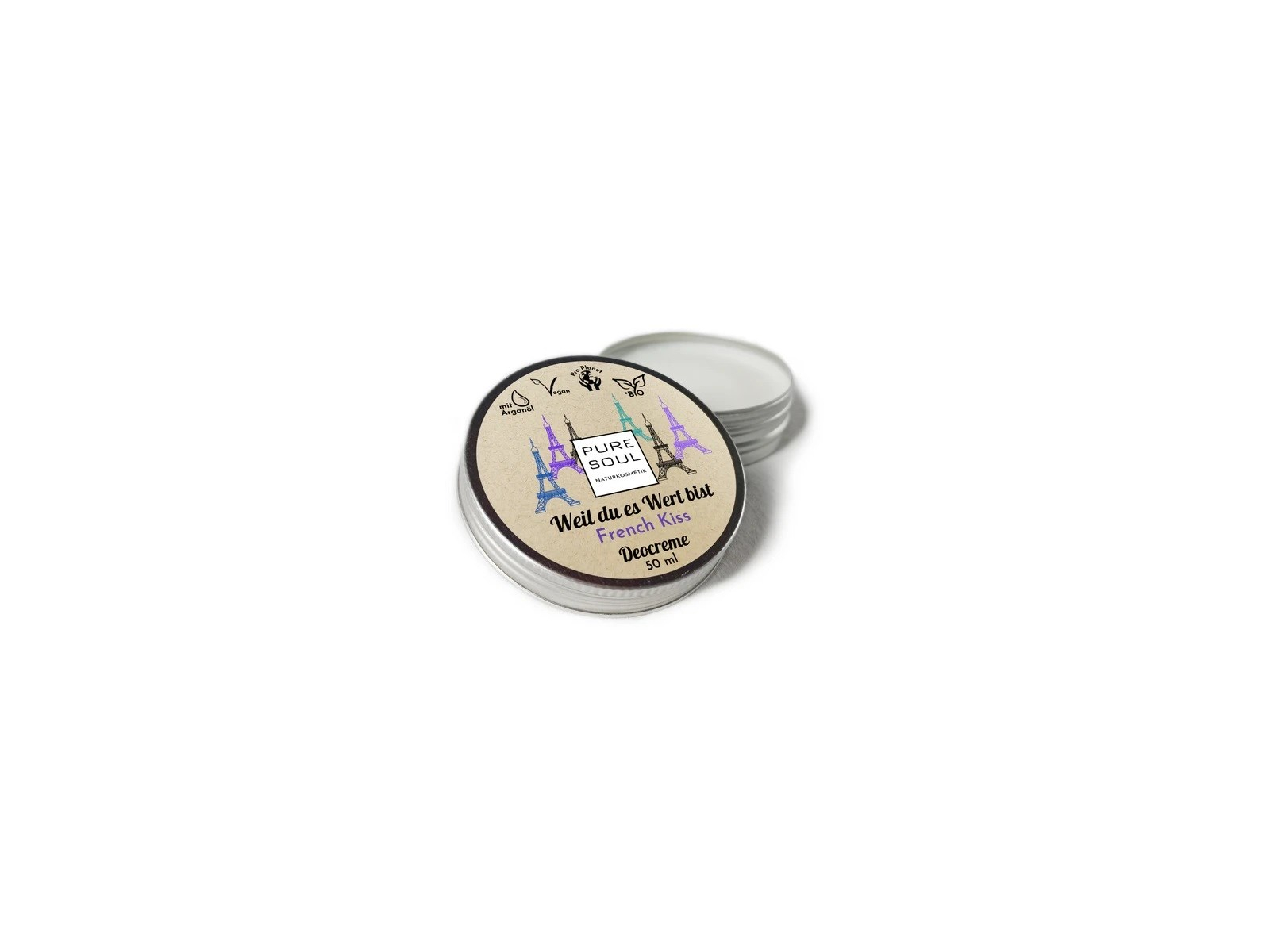 Bio-Deocreme French Kiss Lavendel 50 ml Maße: Ø 6,6 cm, H: 2 cm