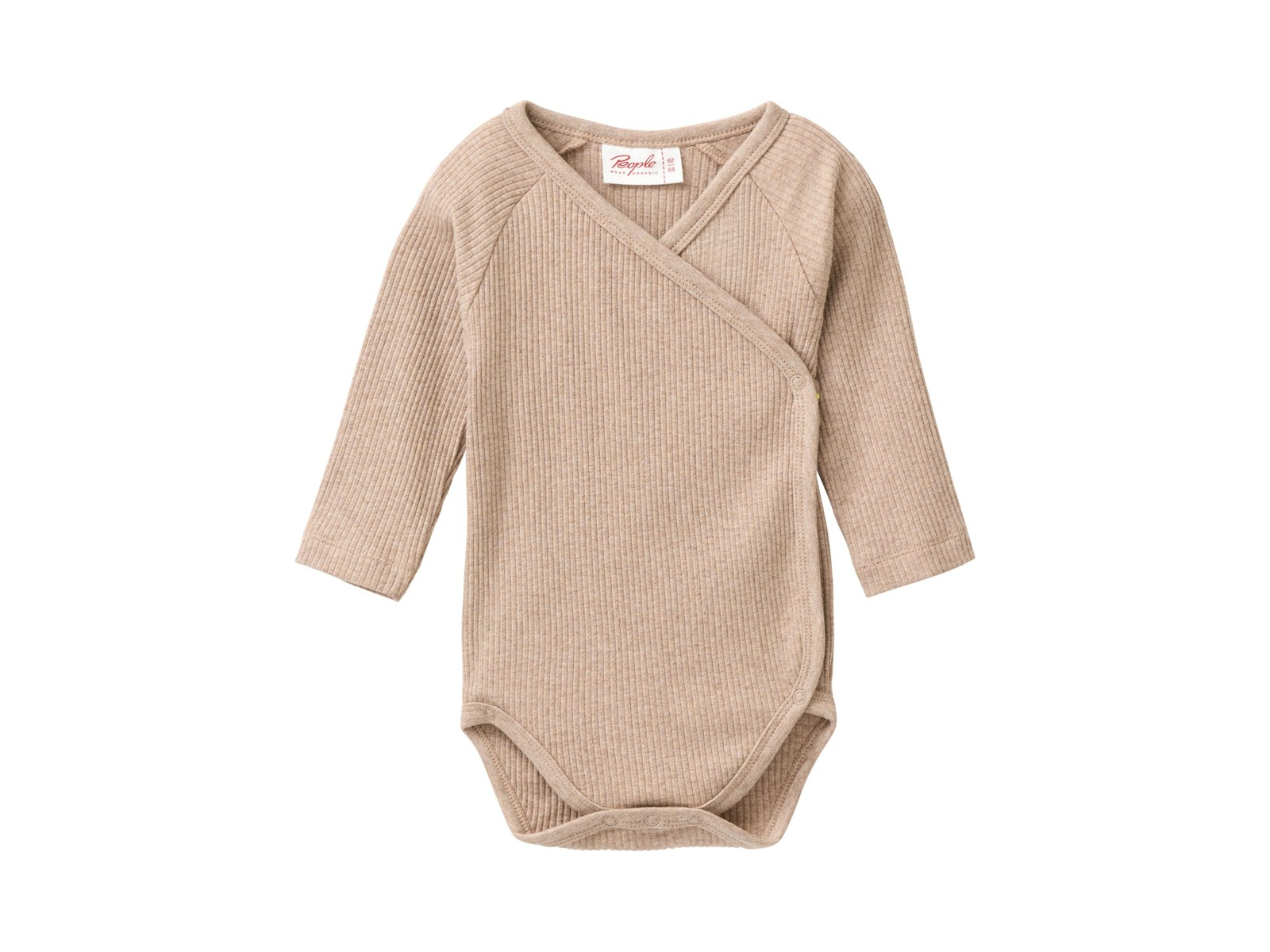 People Wear Organic Langarm-Wickelbody rip dunkelsand mélange 62/68