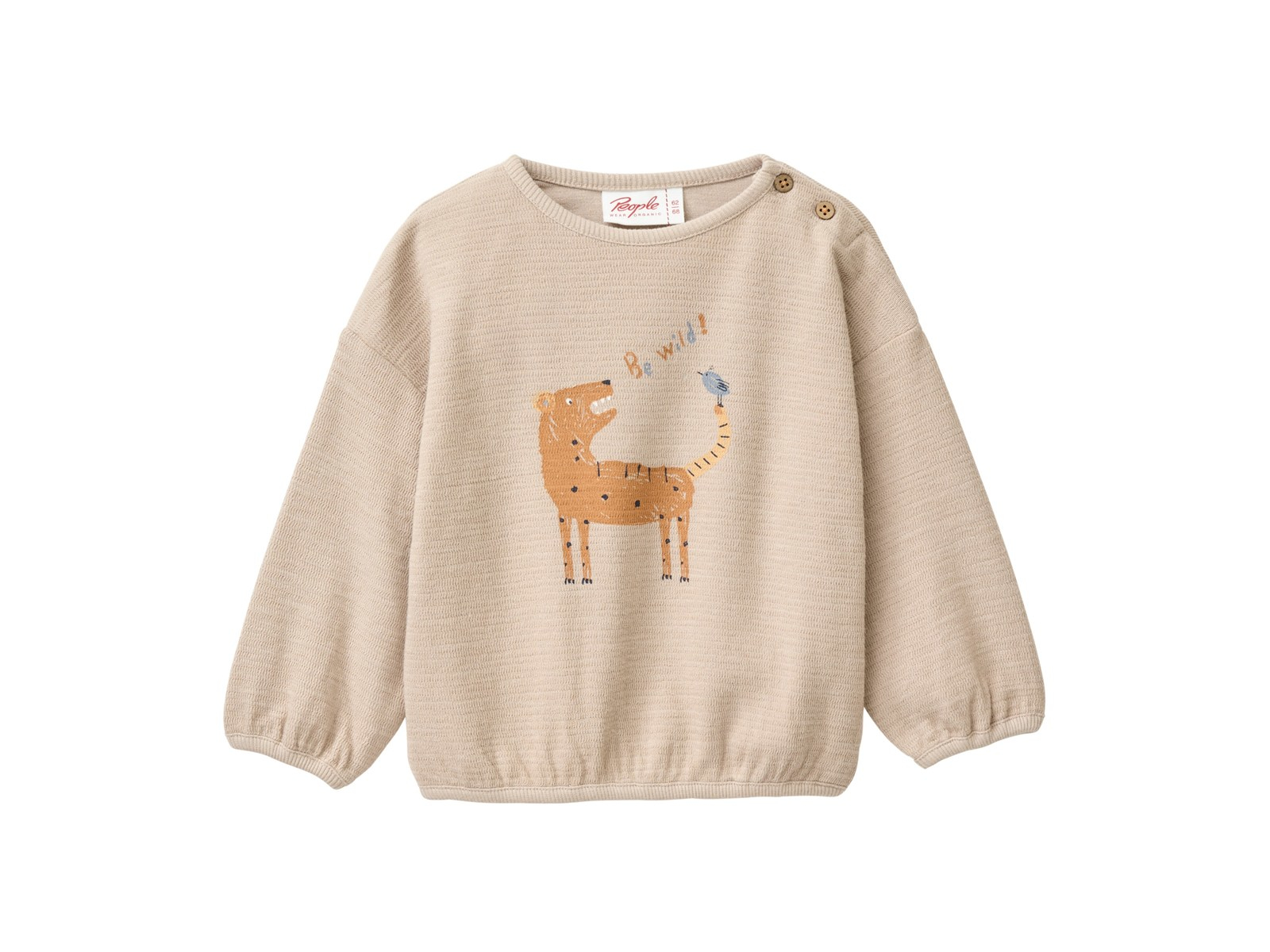 People Wear Organic Sweat-Pullover dunkelsand Gr. 98/104
