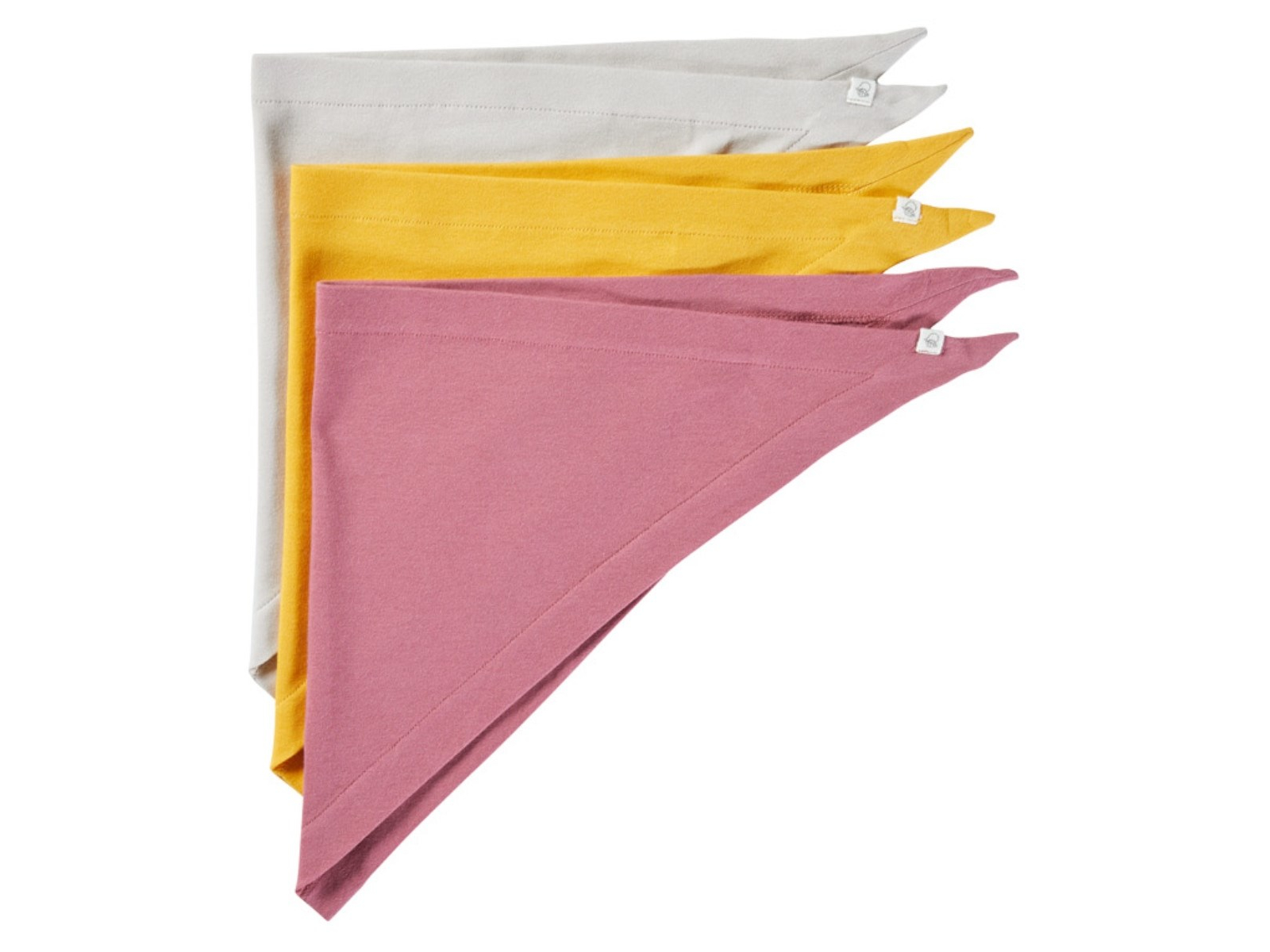 Baby und Kinder Dreieckstuch Bio-Baumwolle 3er Set beere Maße 60 x 30 cm