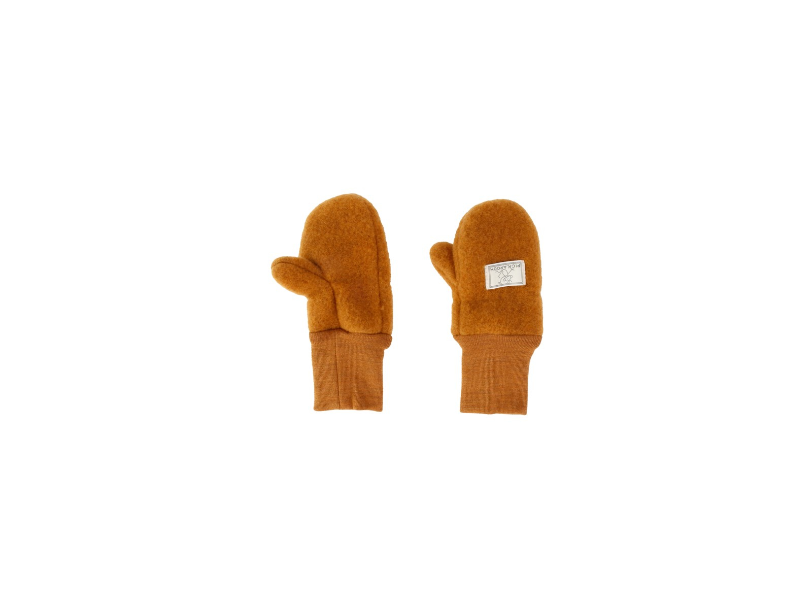 Pickapooh Kinder Fäustlinge Bio-Schurwolle Fleece caramel Gr.3 (bis 4 Jahre)
