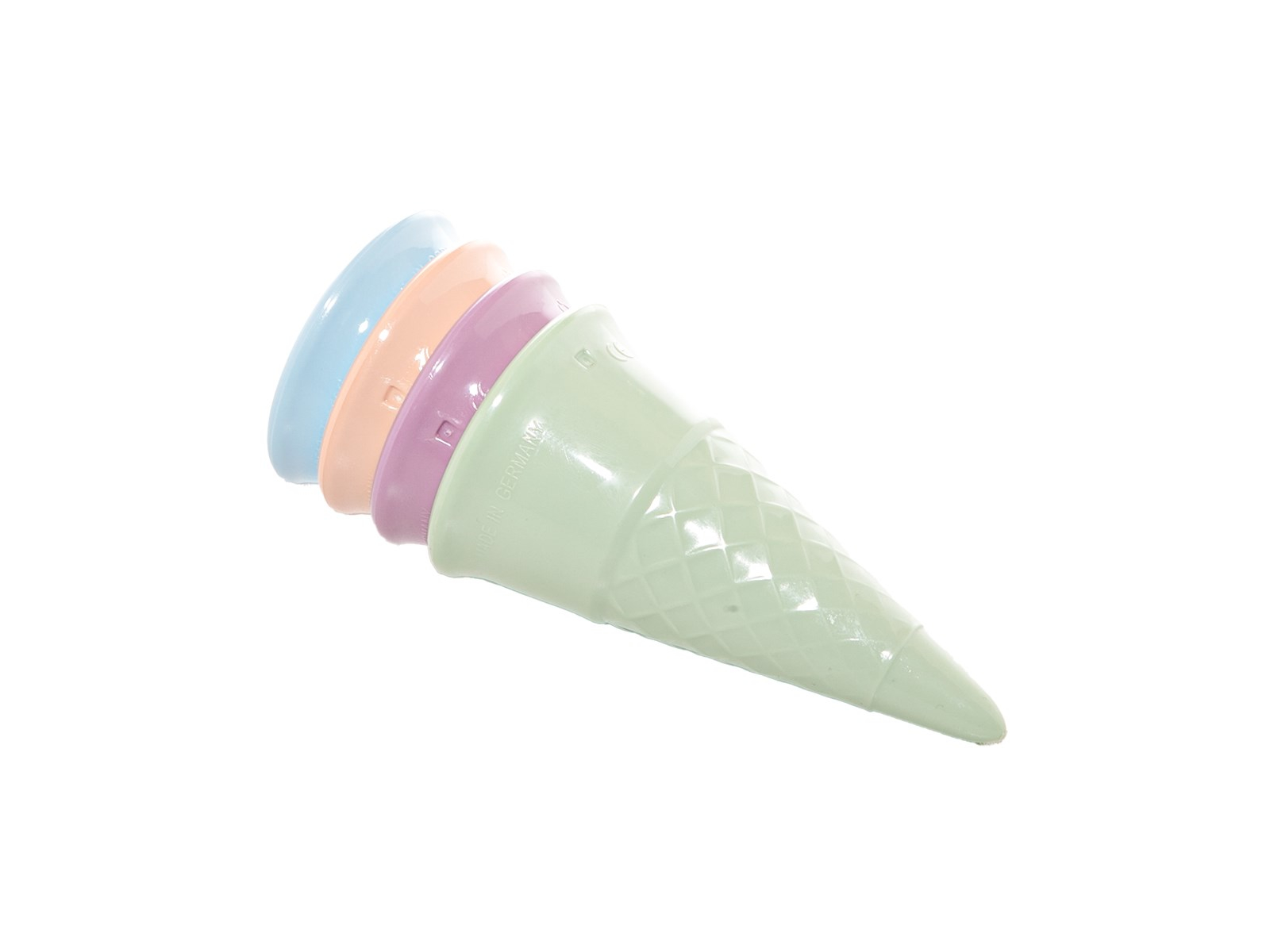 Spielstabil Eistüte pastell 4-teilig rund, ca. 6 x 11,5 x 6 cm