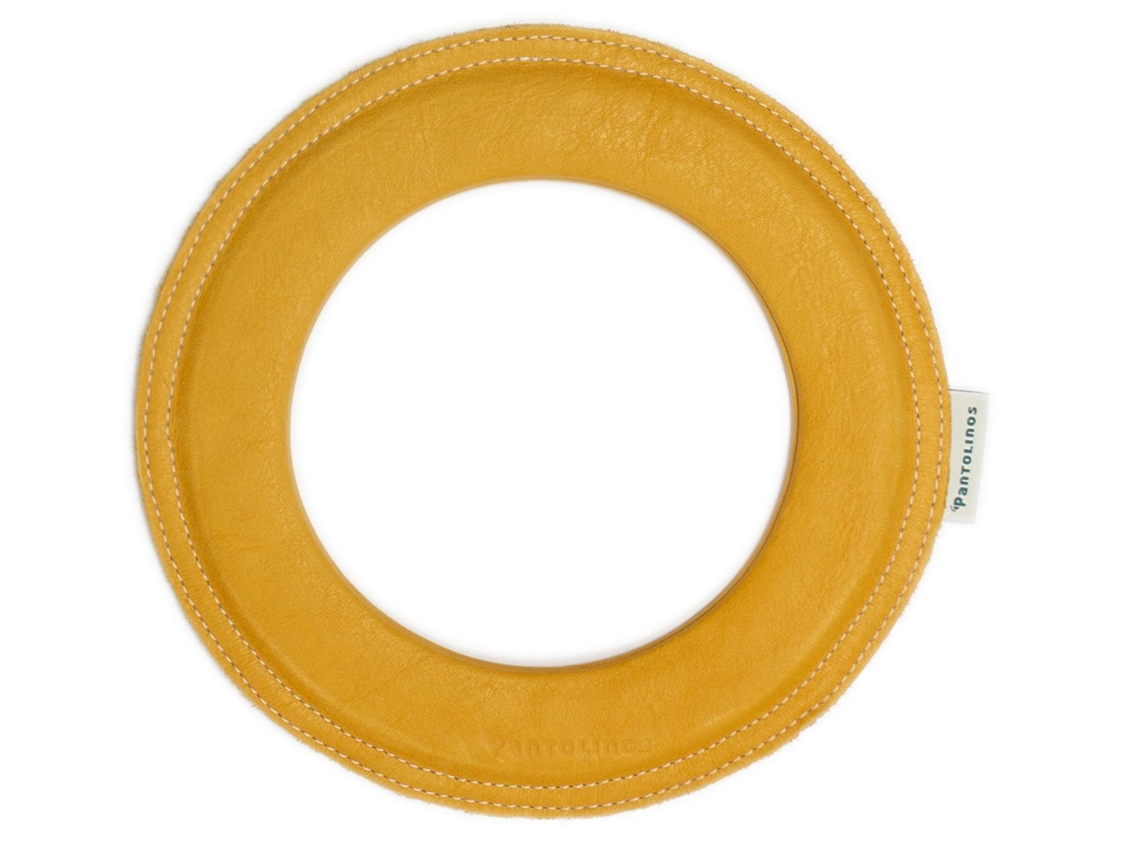 Frisbee Wurfring "Loop" aus pflanzlich gegerbtem Leder honey Gr. L (22cm Durchmesser)