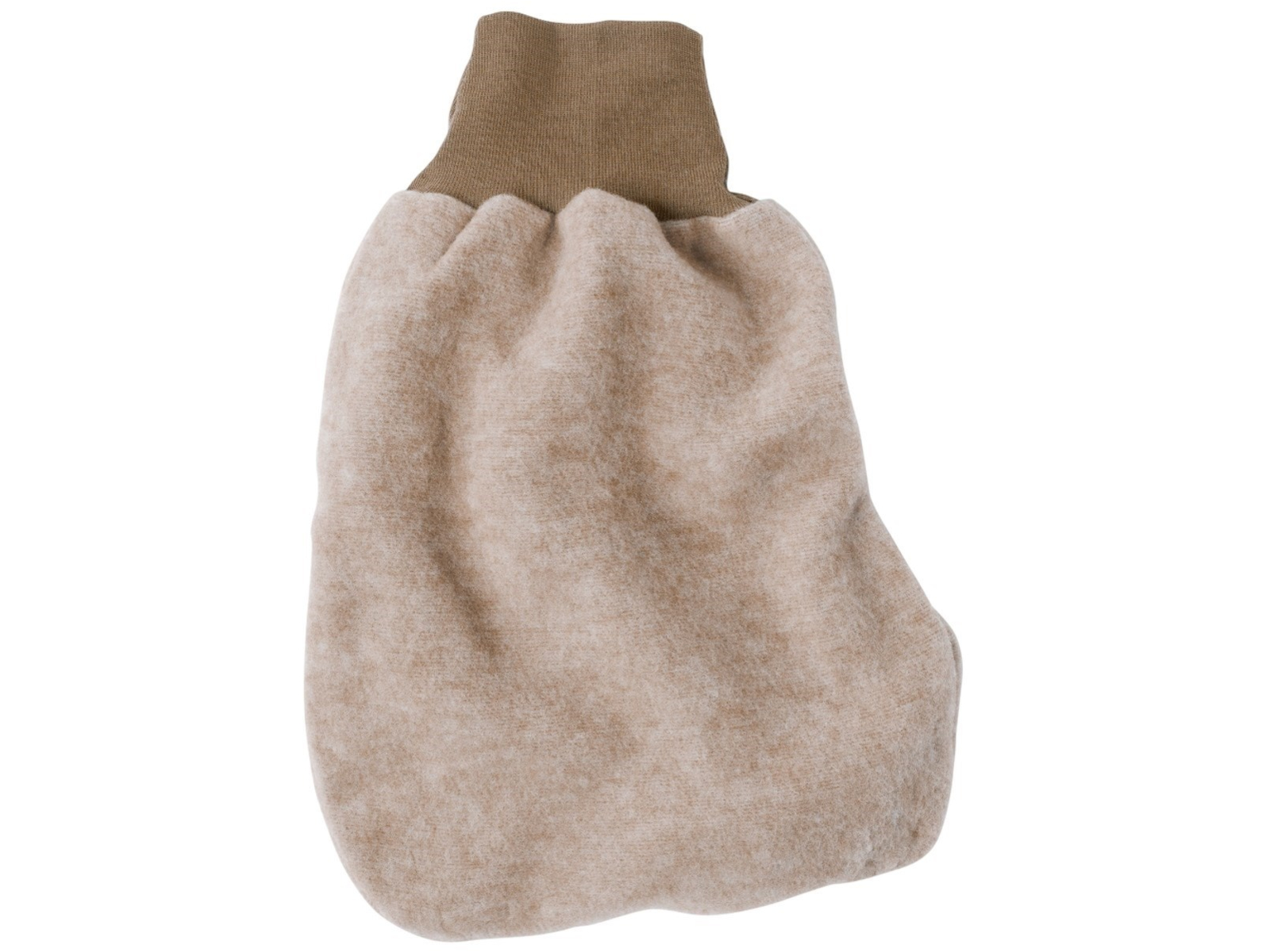 Cosilana Strampelsack Wolle-Baumwolle Fleece latte macchiato Länge 50 cm