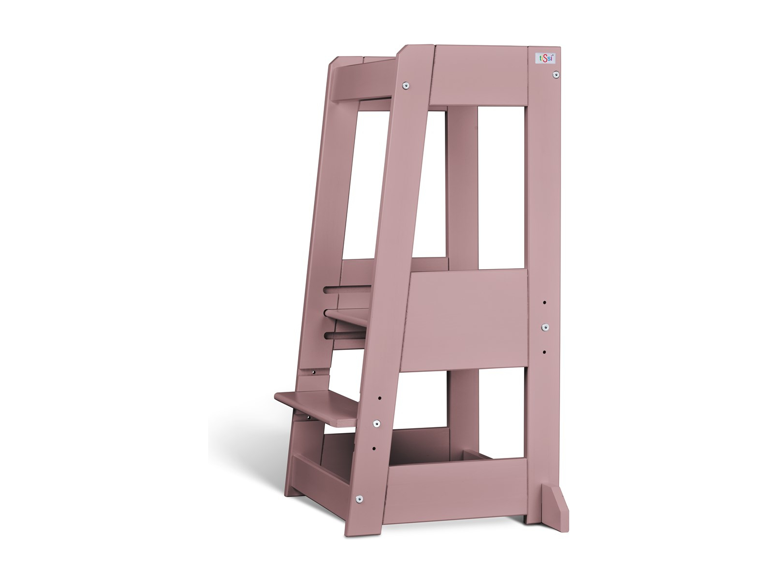 Lernturm Felix mitwachsend, Buche massiv 40 x 91 x 45 cm, oriental rose