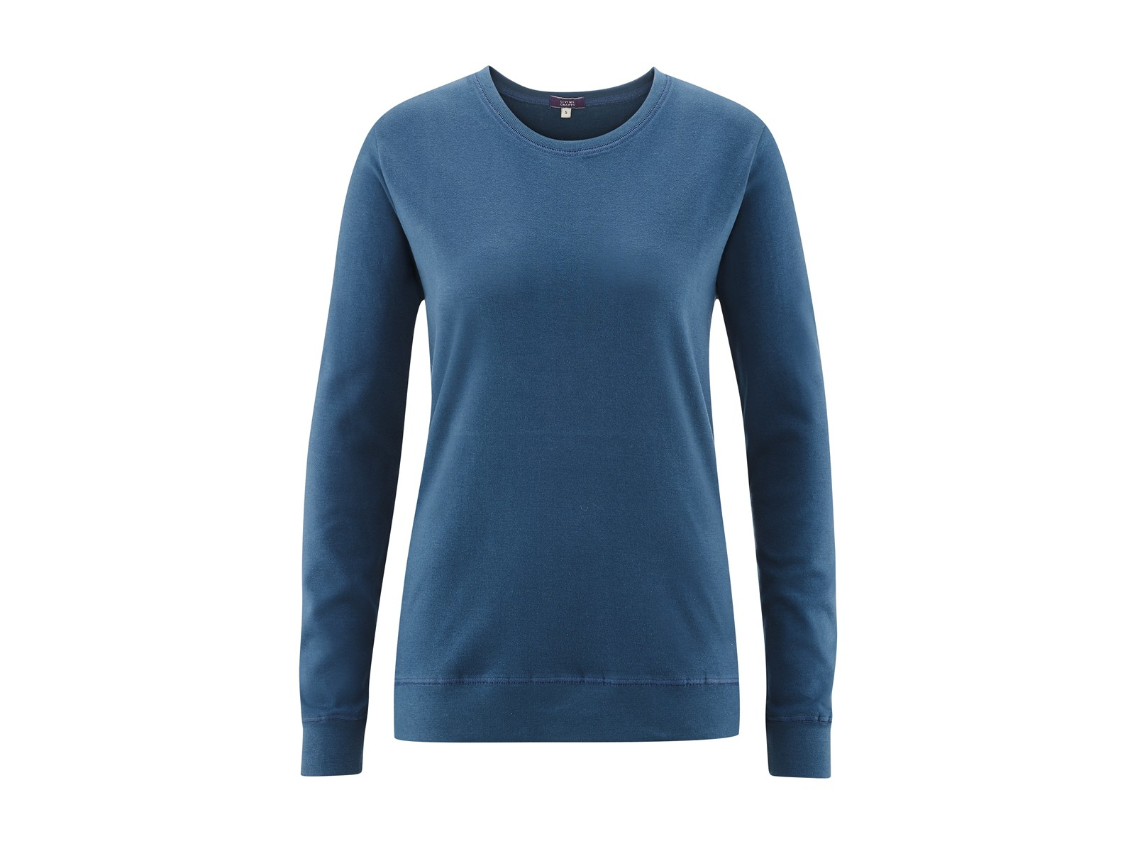 Living Crafts - Betty | Schlafanzug - Sanftes Interlock-Jersey, Bequeme Feinripp-Abschlüsse, Eingenähtes Elastisches Band, Rundhalsausschnitt, 100% Bio-Baumwolle (L, Blue Shadow)