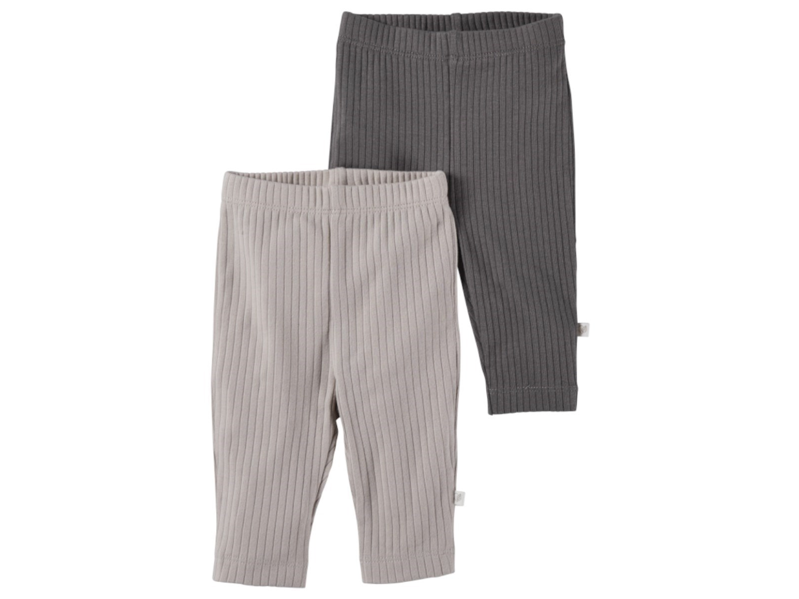 Baby und Kinder Leggings Bio-Baumwolle 2er Set grau-greige Gr. 50/56