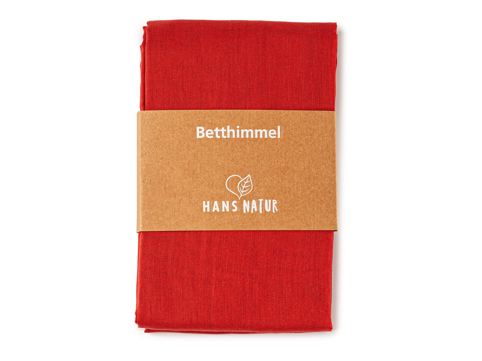 Betthimmel Baldachin Bio-Baumwolle ziegelrot 115 x 300 cm