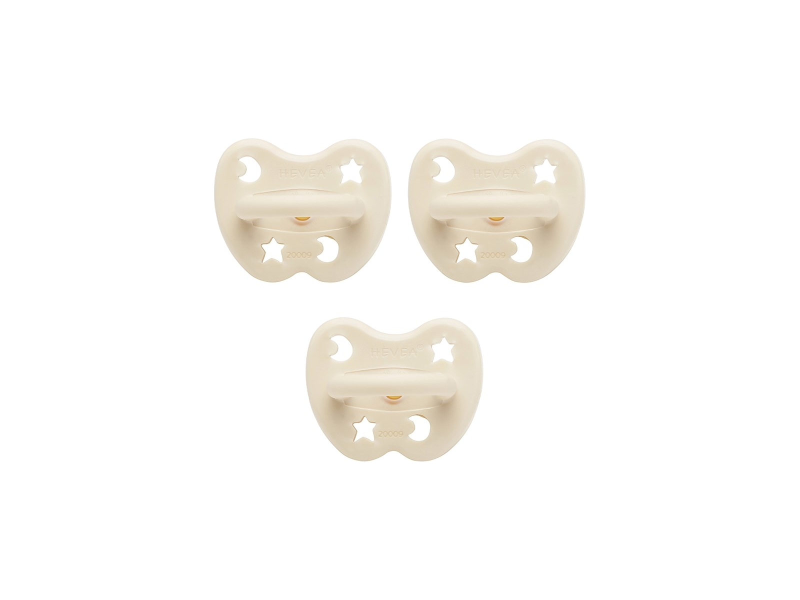 Probierset 3er-Pack Schnuller, Milky White kiefergerecht, rund, sym., ab 0 M., Naturkaut