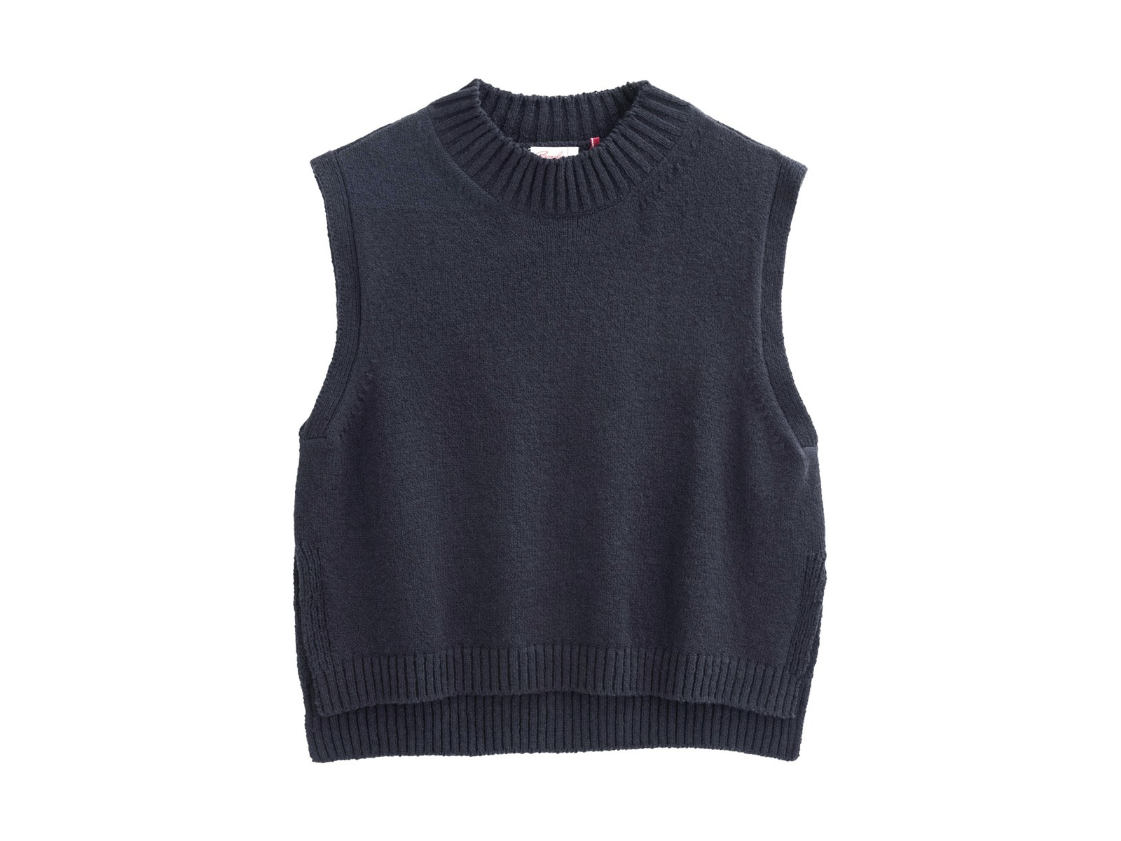 People Wear Organic Strick-Pullunder dunkelblau M