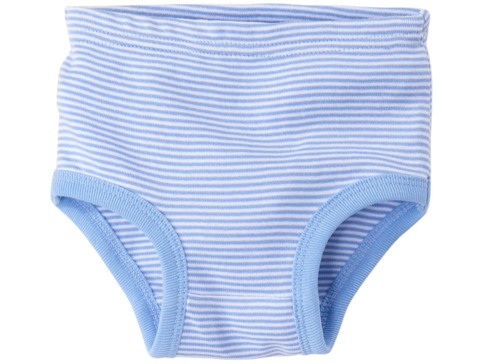 Kinder Slip Bio-Baumwolle hellblau-weiß gestreift Gr. 86/92