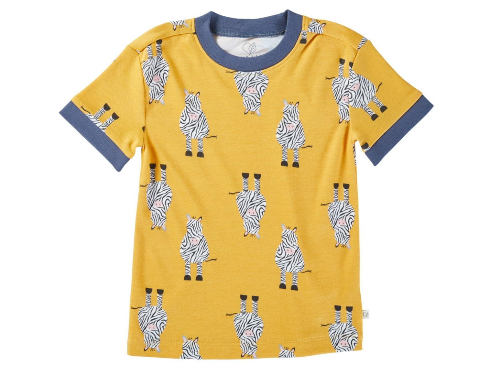 Kinder T-Shirt Bio-Baumwolle Zebrafreunde curry Gr.110/116