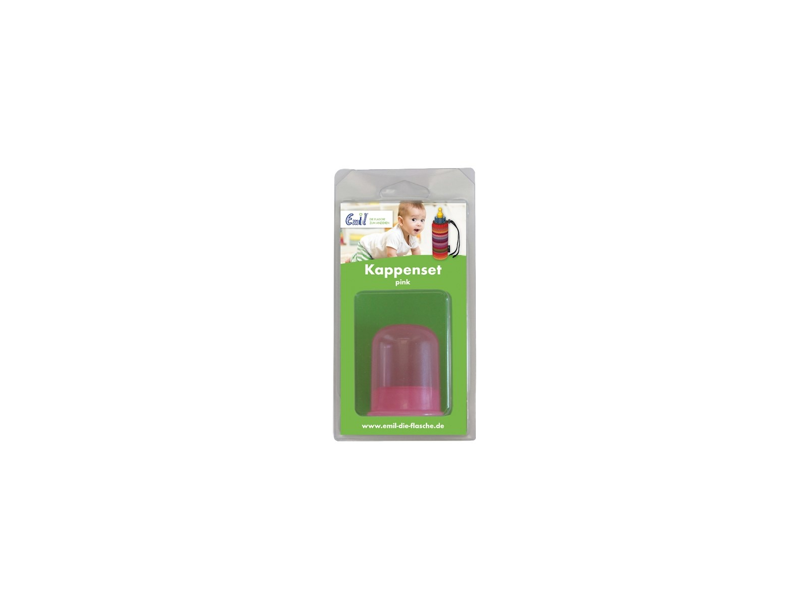 Emil Kappenset pink, verpackt Nur für Babyflasche