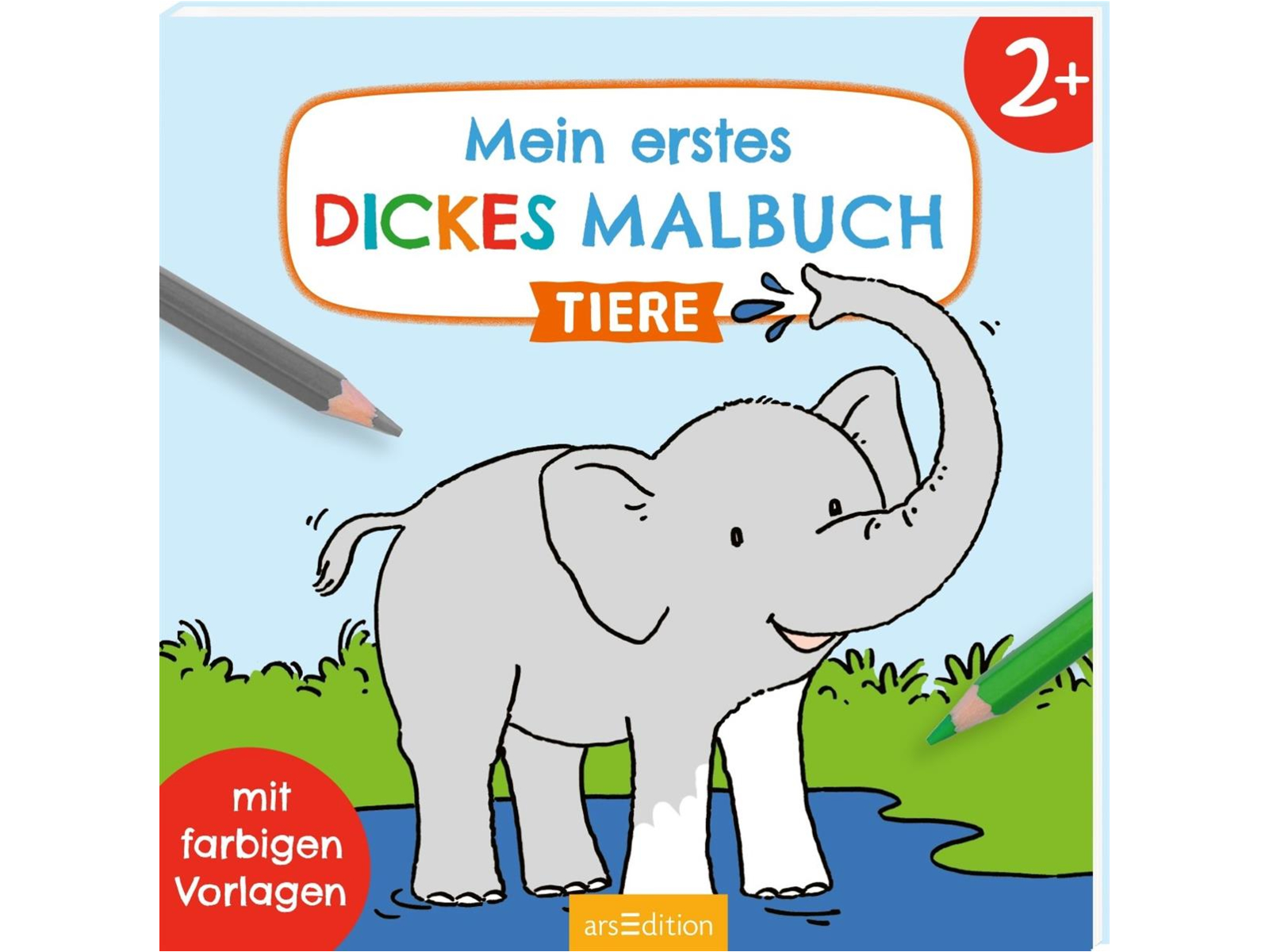 Mein erstes dickes Malbuch – Tiere Mit farbigen Vorlagen; 64 S.