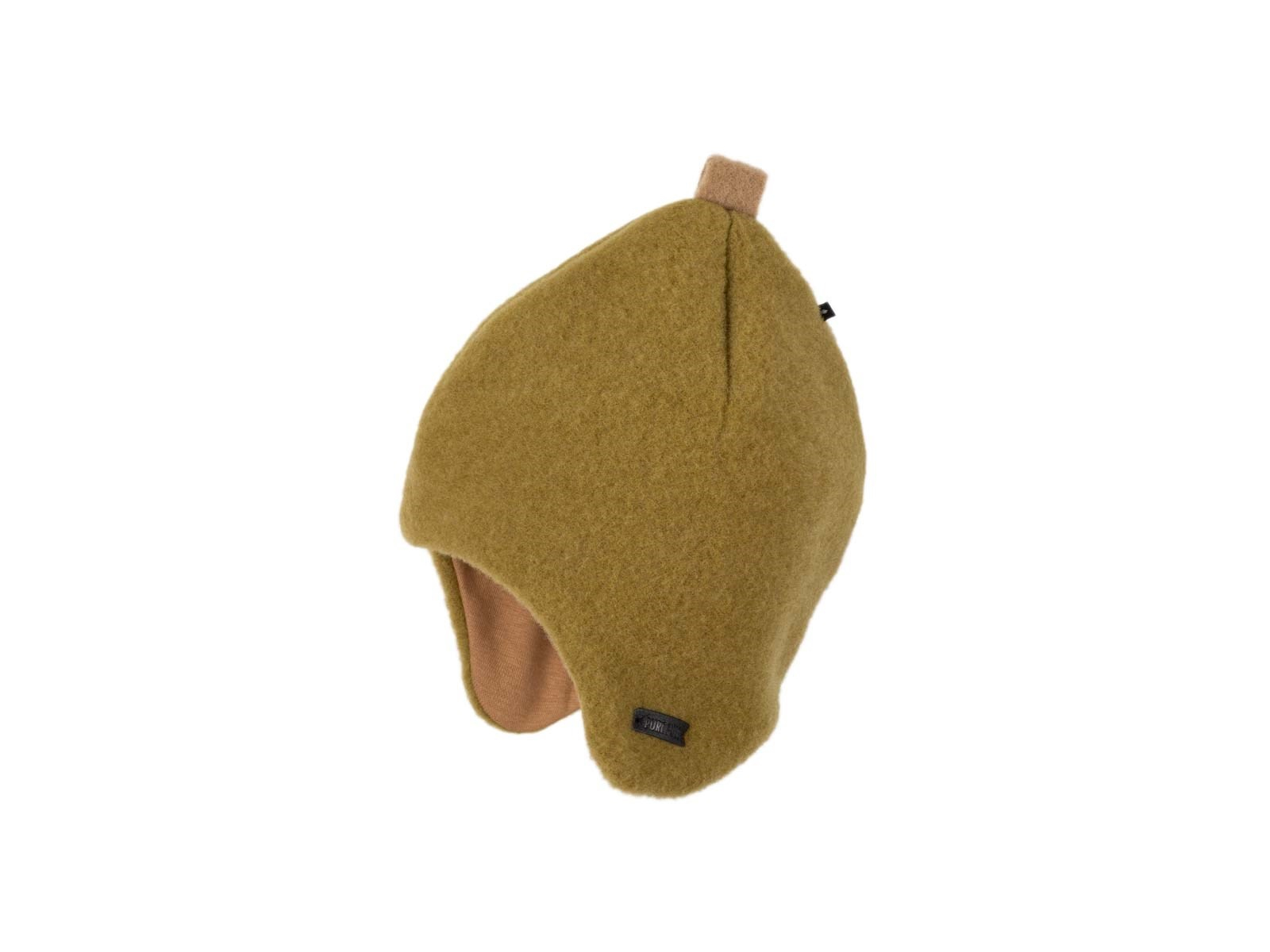 PURE PURE by Bauer Baby und Kindermütze mit Zipfel Bio-Merinowolle Fleece dusty schilf Gr. 53