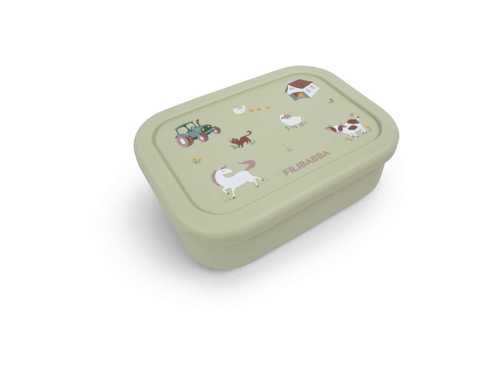 Brotdose Lunchbox aus Silikon - Bog Green Maße 17,5 x 12,5 x 6 cm Volumen 700 ml