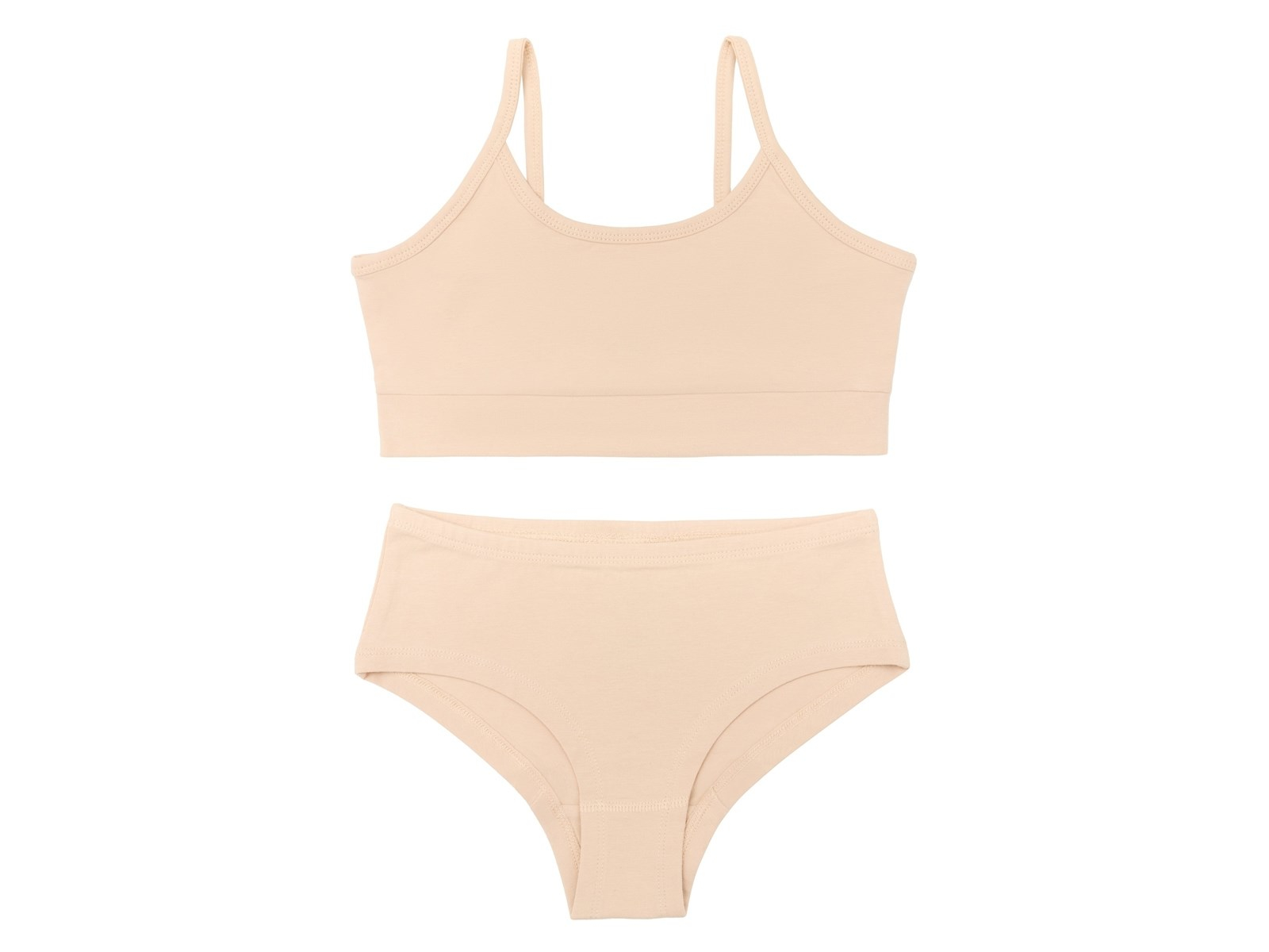Mädchen Bustier + Hipster Beige Gr. 104