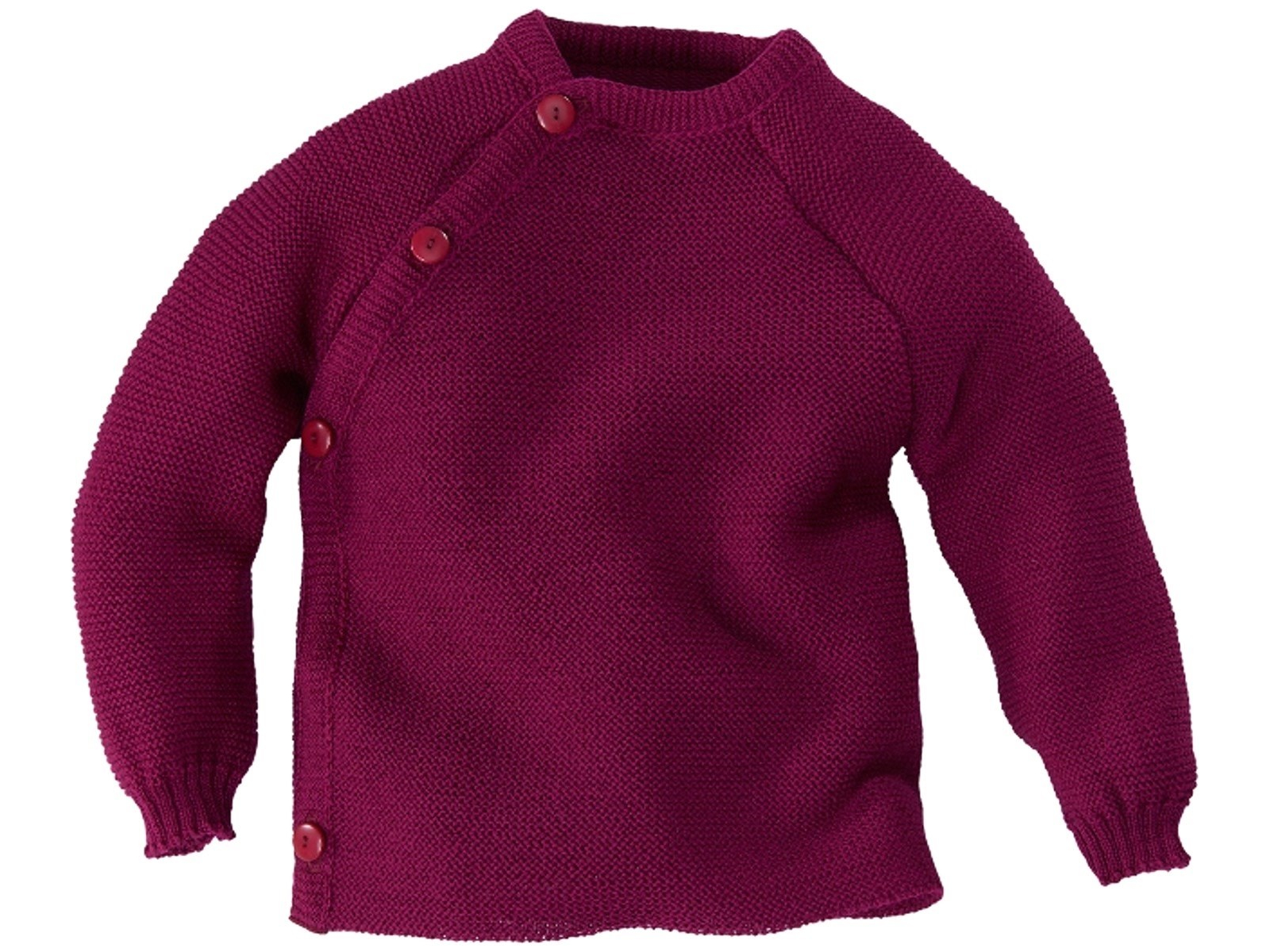 Baby Jacke Schlüttli Bio-Merinowolle beere Gr.50-56