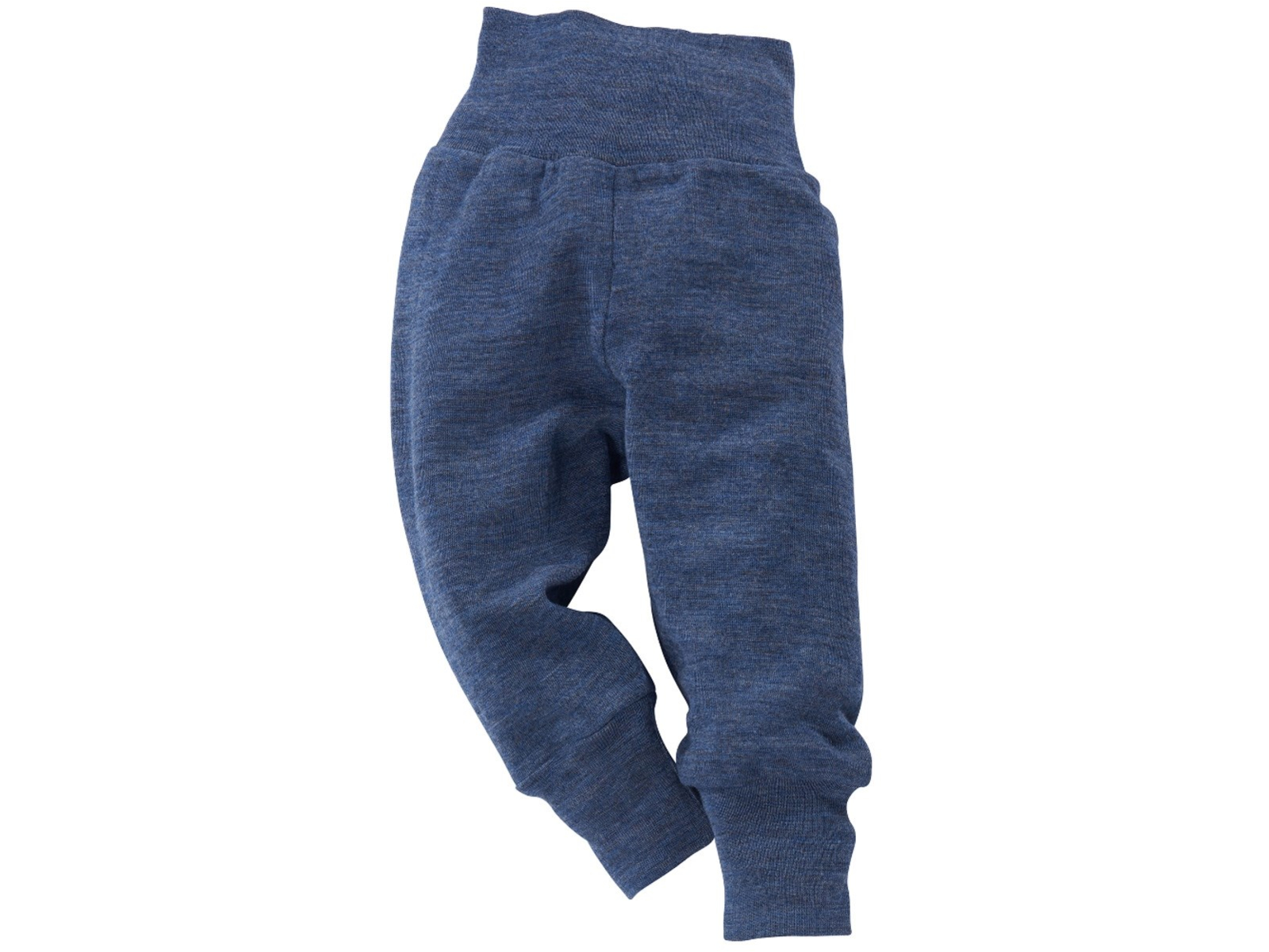 Engel Natur Baby Hose mit Nabelbund Bio-Merinowolle melange-blau Gr.74/80