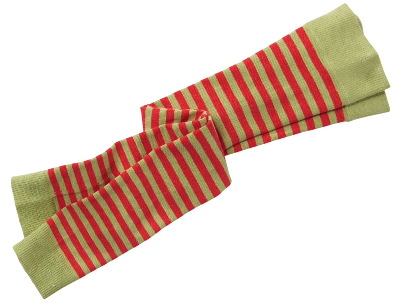 Kinder Leggings Baumwolle (kbA) kiwi-geringelt Gr.5-6