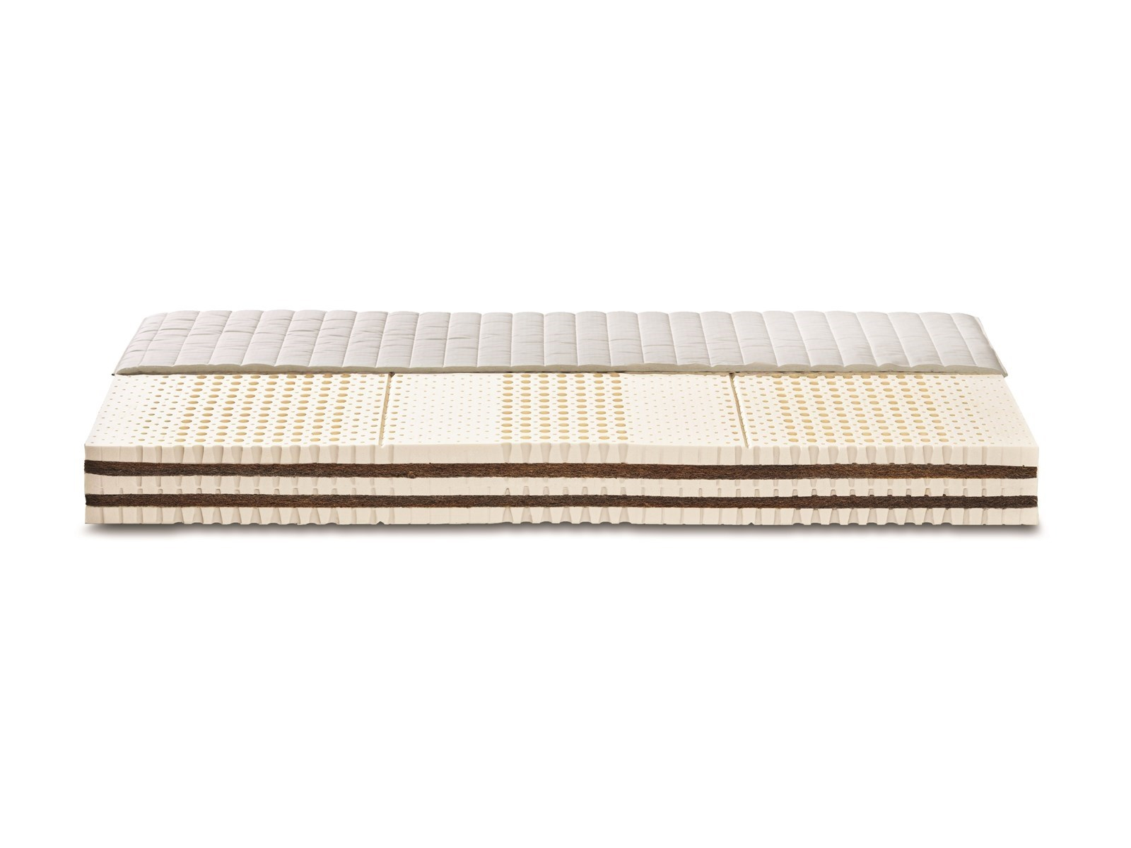 Lonsberg Orthopädische 5 Schichten Matratze Naturlatex 90x200 cm Bezug 100% Bio-Baumwolle