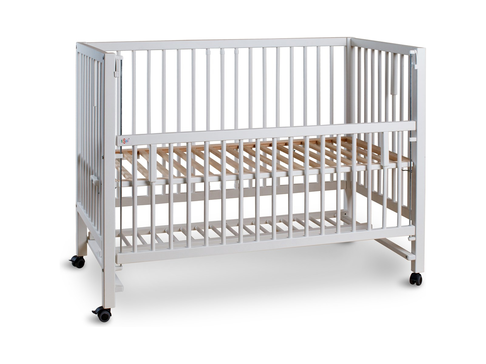 Beistell- und Babybett Hajo Buche 120 x 60 cm, weiß