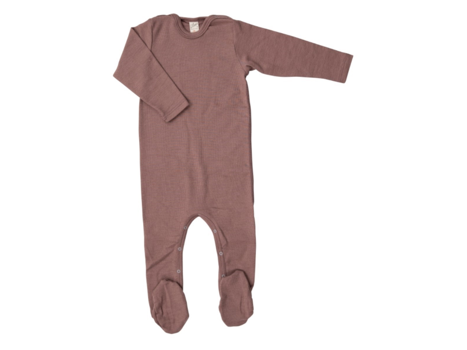 Lilano Baby Strampler mit Fuß Wolle Seide mauve Gr.62